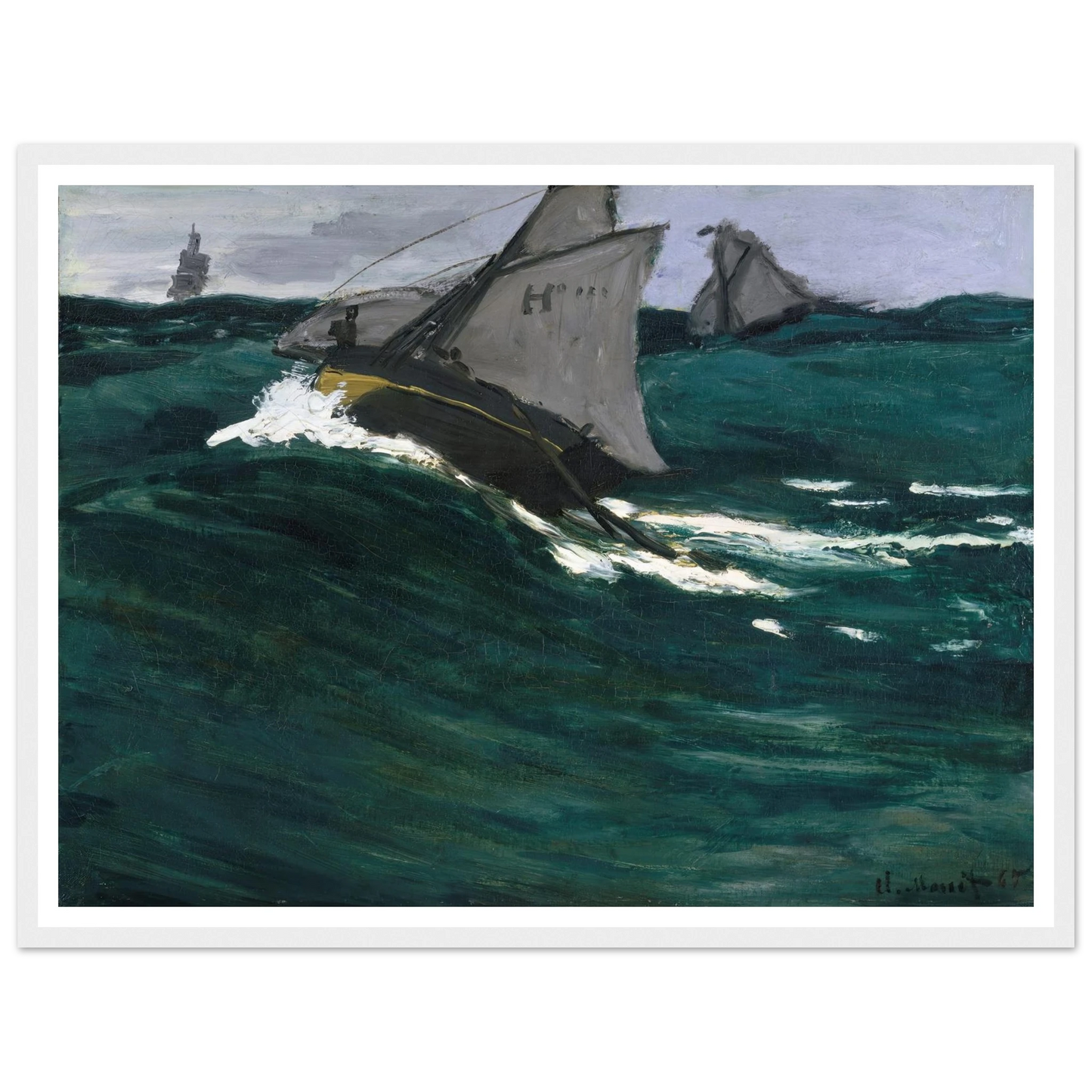 The Green Wave (circa 1866–1867) Art Print | Claude Monet-Quipham Collections