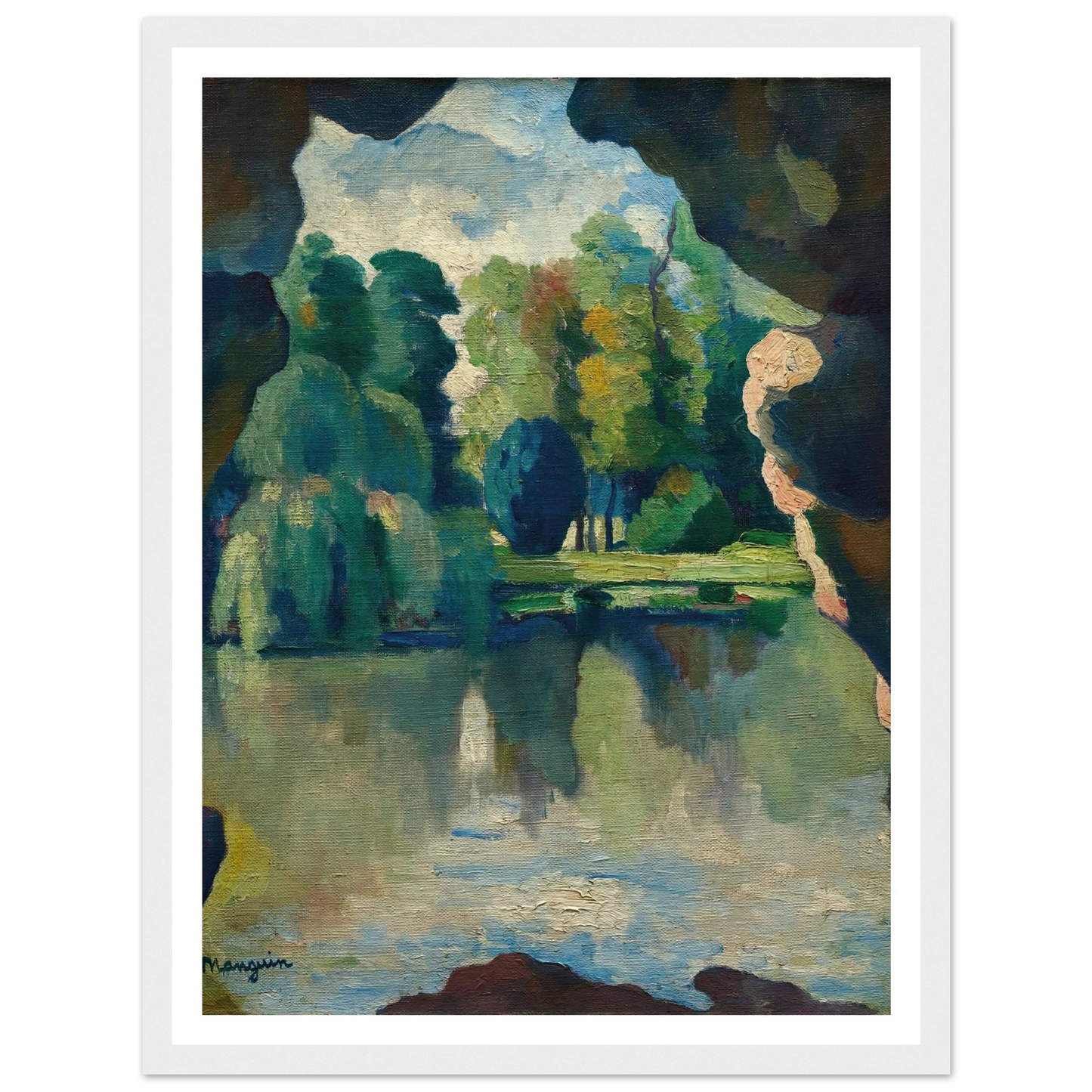 Le Lac de Bagatelle, Bois de Boulogne (1909) Art Print | Henri Manguin-Quipham Collections