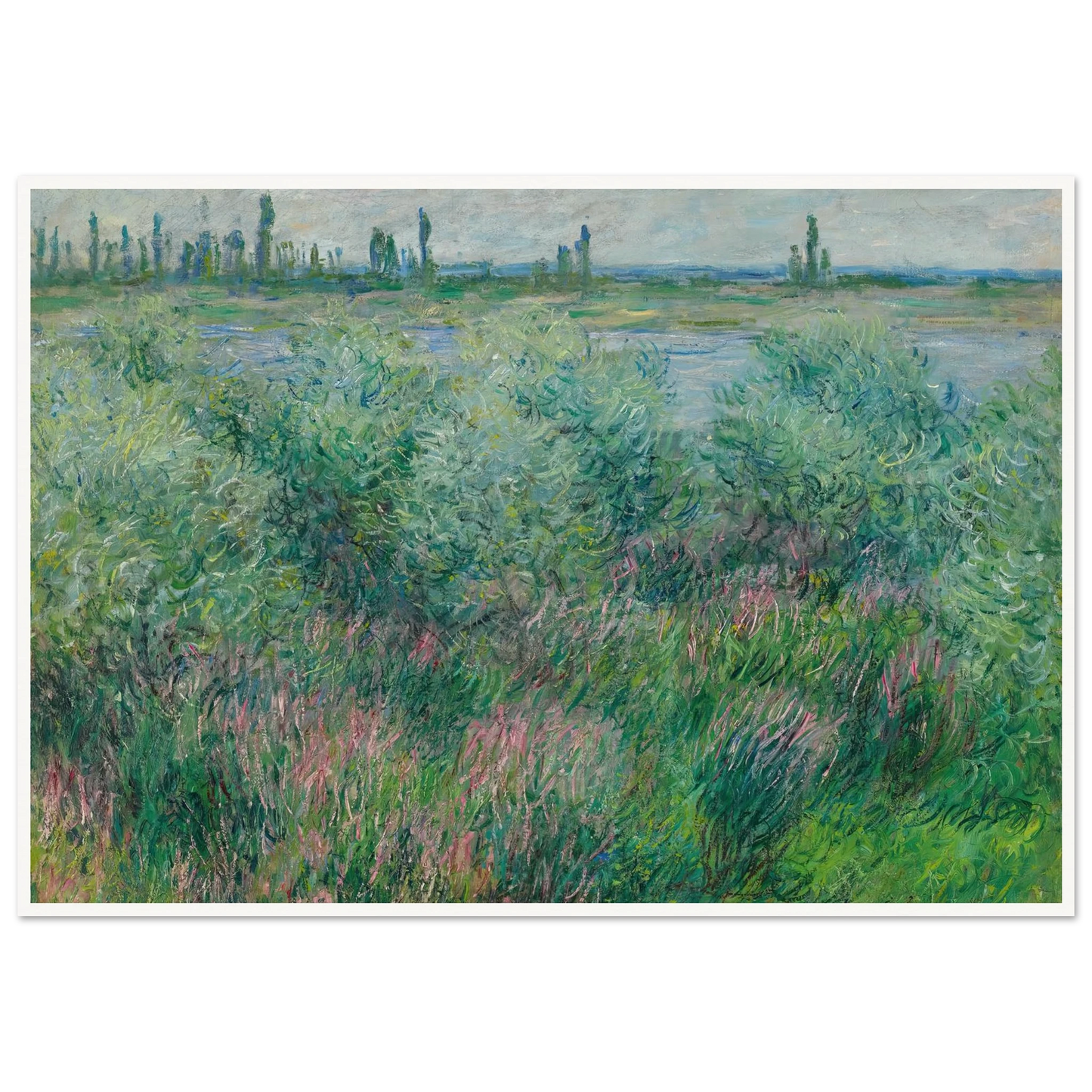 Berges De La Seine Près De Vétheuil (1881) Art Print | Claude Monet-Quipham Collections