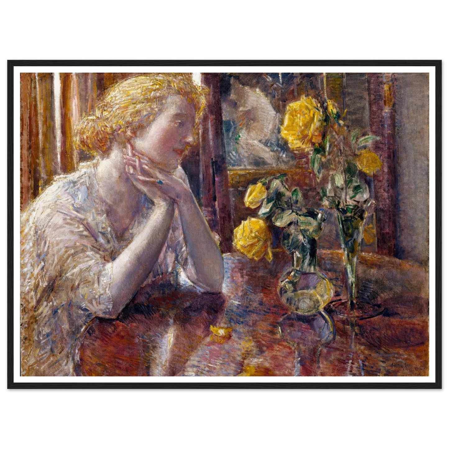 Maréchal Niel Roses (1919) Art Print | Childe Hassam-Quipham Collections