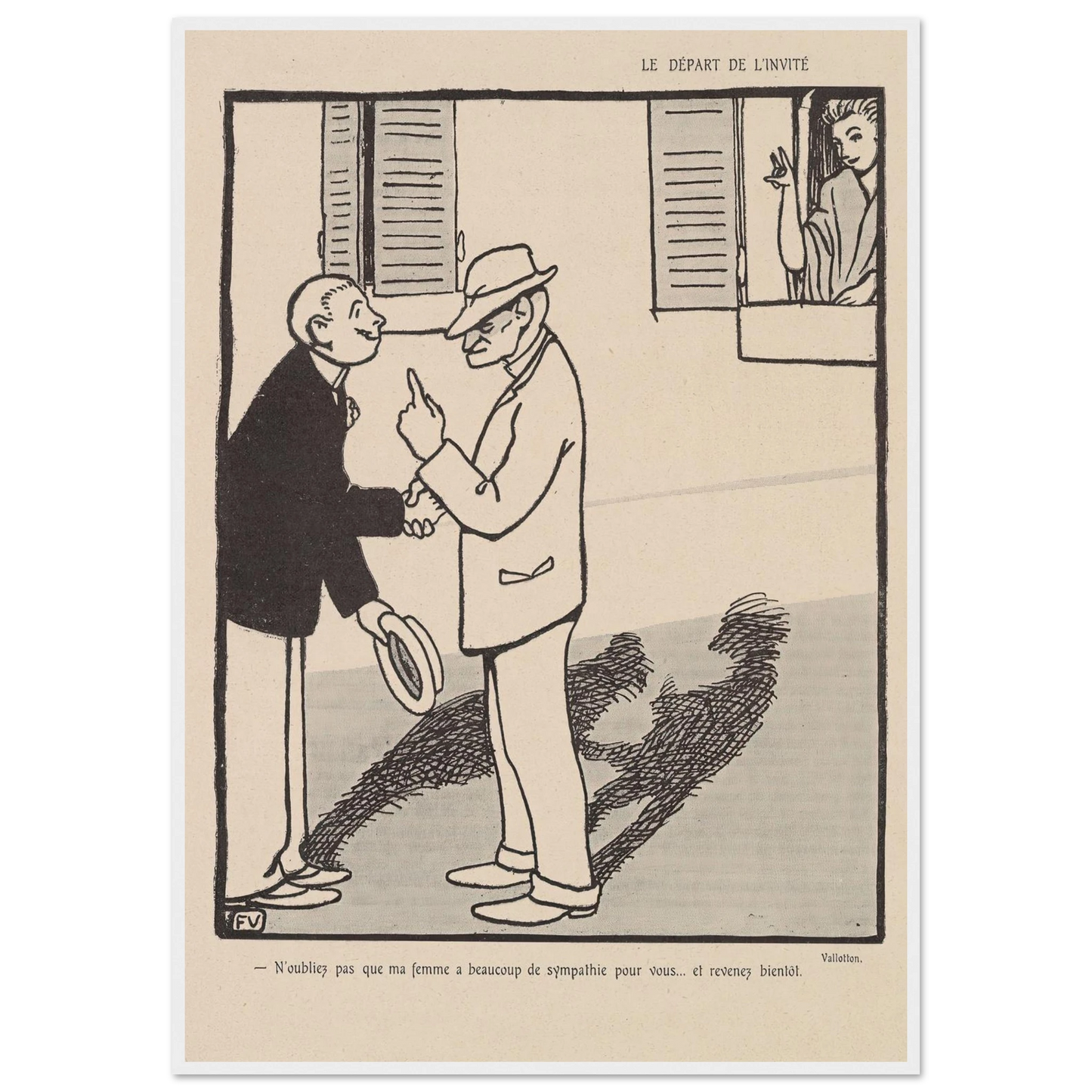 22 août 1903 Art Print | Felix Vallotton - Framed Poster - 30x40 cm / 12x16″ - Black frame