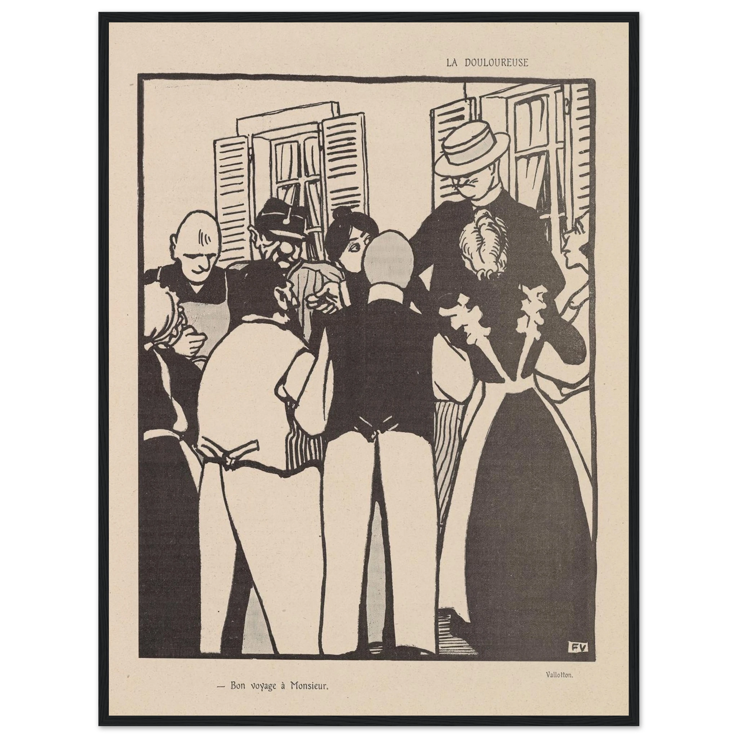 22 août 1903. Art Print | Felix Vallotton - Framed Poster - 30x40 cm / 12x16″ - Black frame