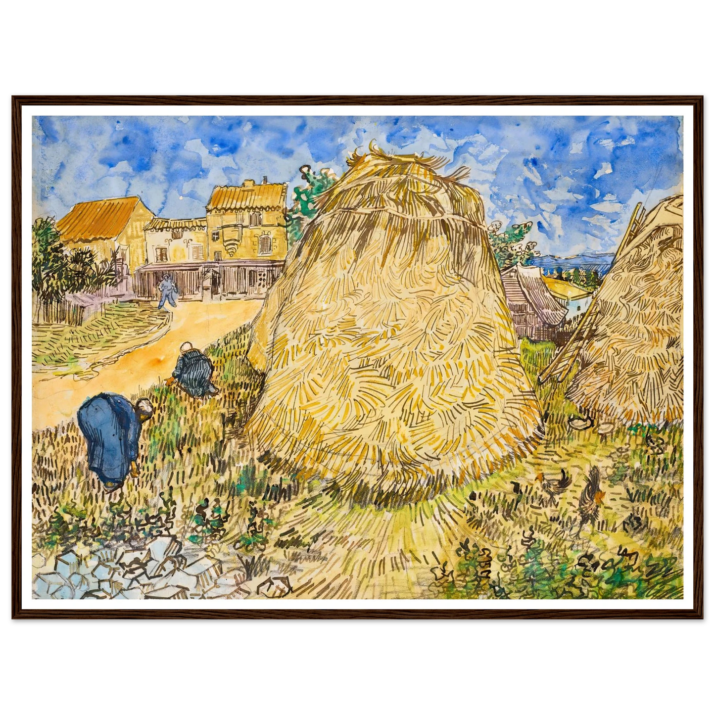 Meules de blé (1888) Art Print | Vincent van Gogh-Quipham Collections