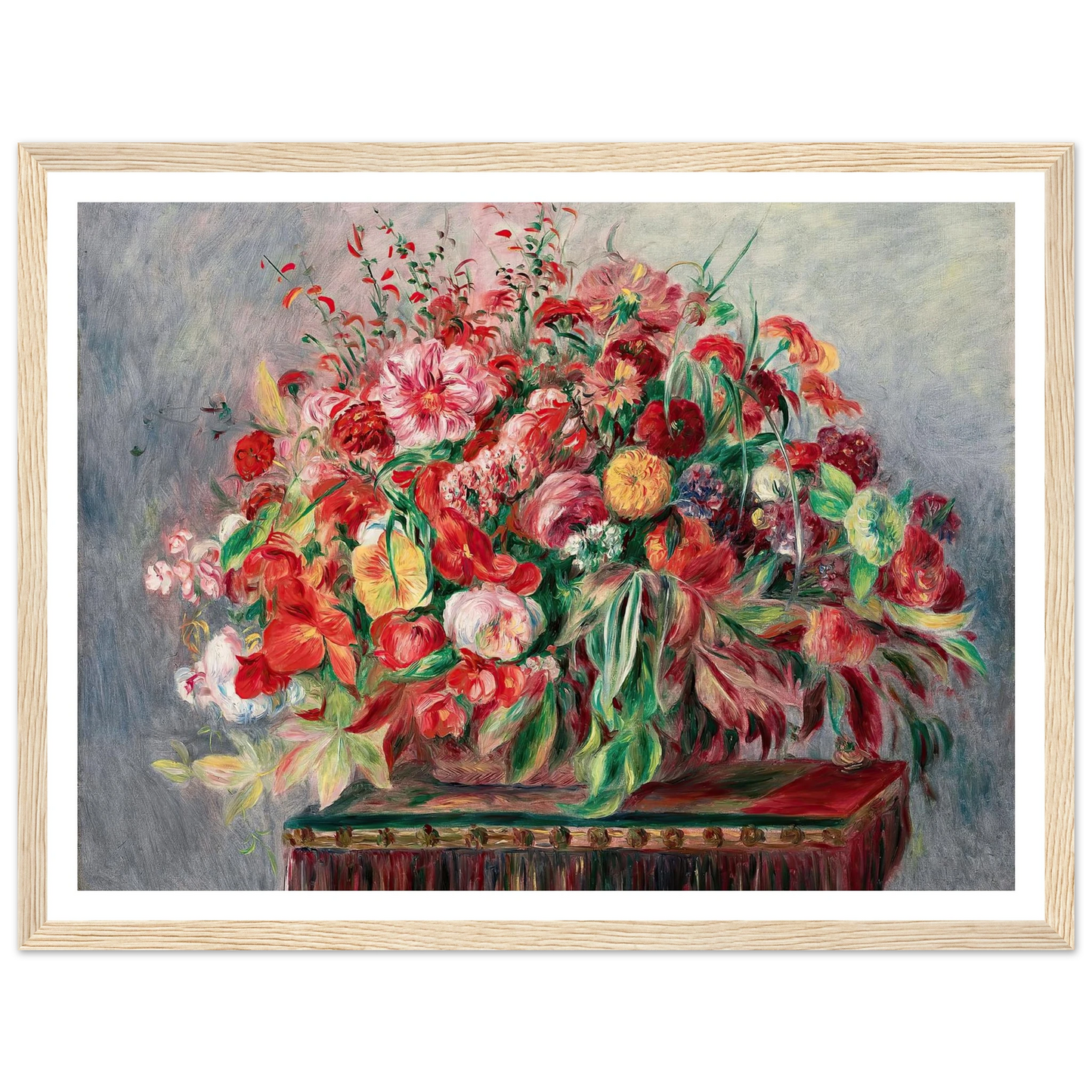 Corbeille de fleurs (1890) Art Print | Pierre Auguste Renoir-Quipham Collections