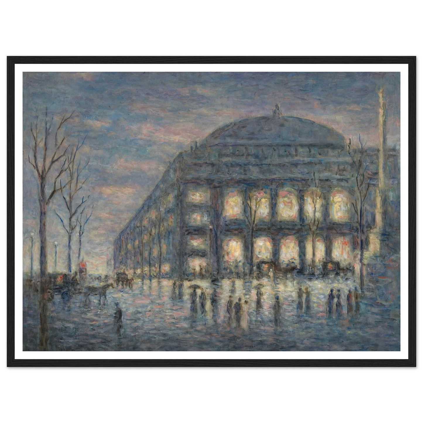 Paris, la place du Théâtre du Châtelet (circa 1900) Art Print | Maximilien Luce-Quipham Collections
