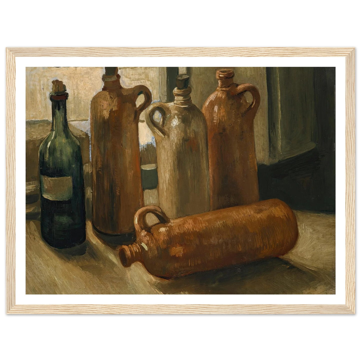 Stillleben mit fünf Flaschen (1884) Art Print | Vincent van Gogh-Quipham Collections