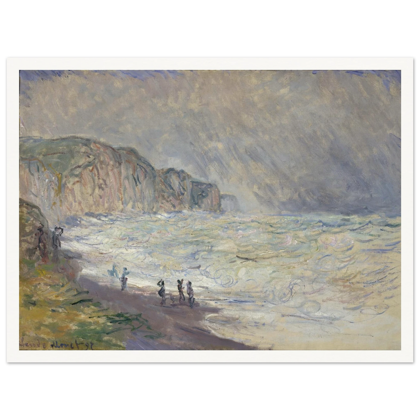 Heavy Sea at Pourville (1897) Art Print | Claude Monet-Quipham Collections