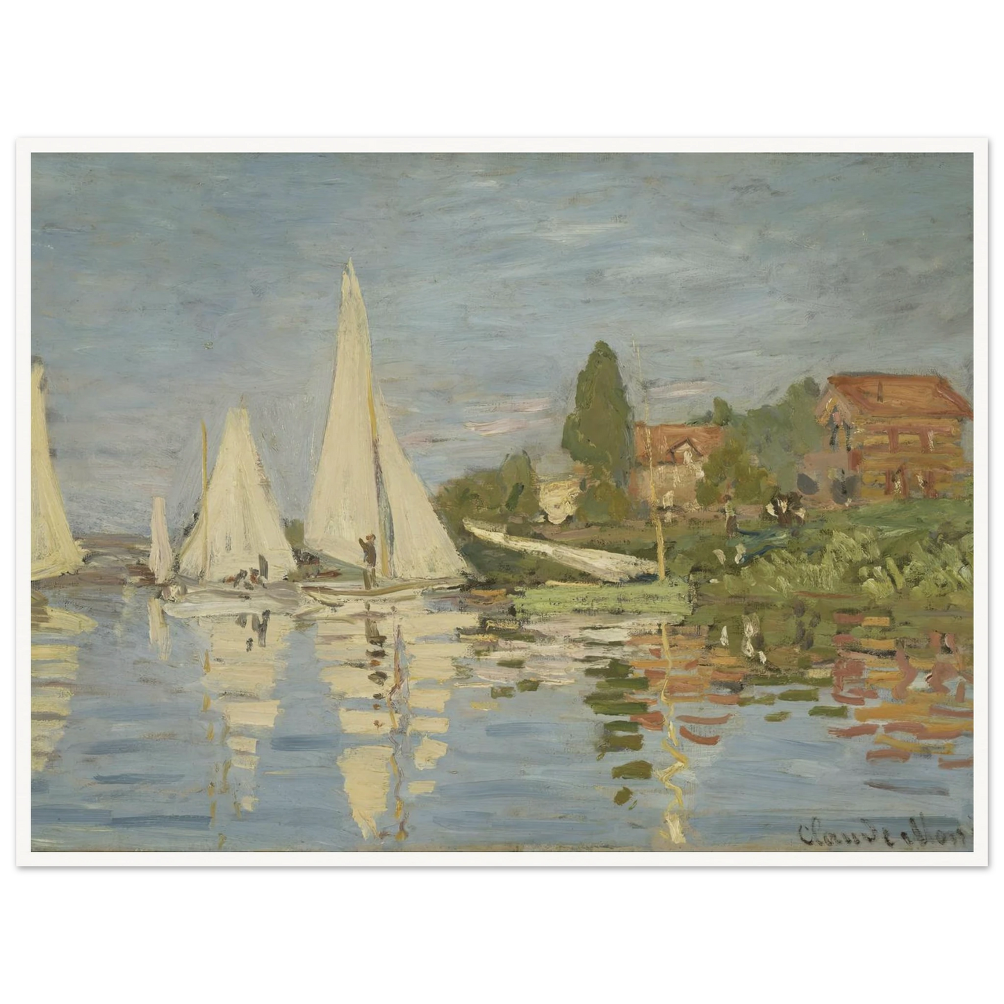 Regattas at Argenteuil (circa 1872) Art Print | Claude Monet-Quipham Collections
