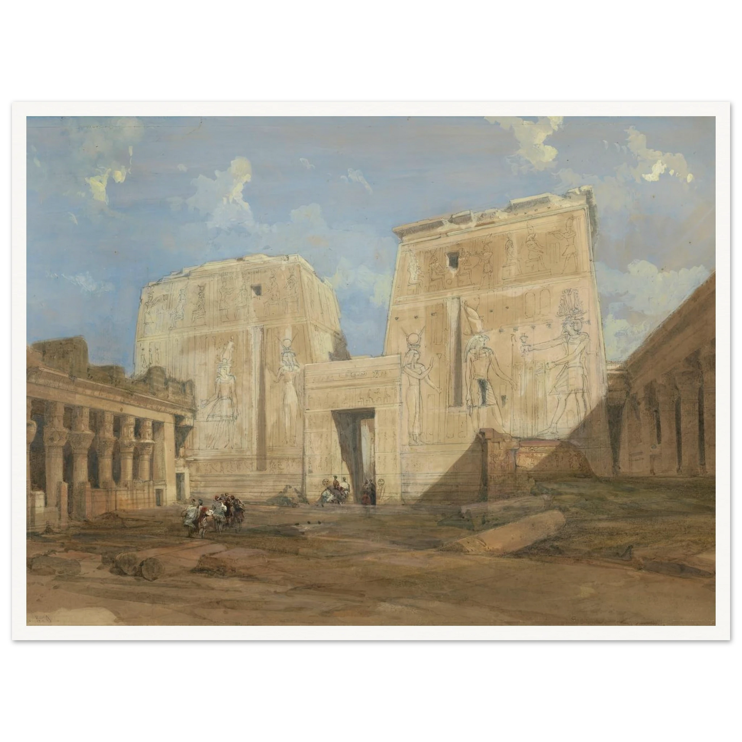 Entrance to the Temple of Isis, Philae Art Print | David Roberts-Quipham Collections