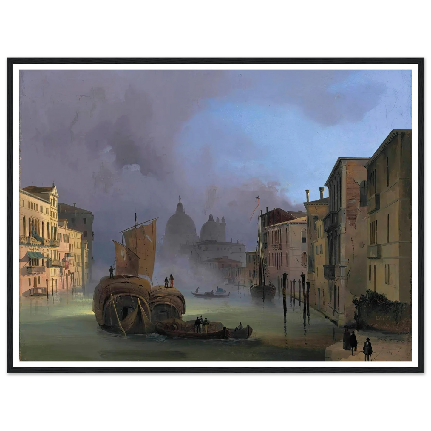 The Grand Canal, Venice, From The Ponte Dell’accademia, With Santa Maria Della Salute Art Print | Ippolito Caffi-Quipham Collections