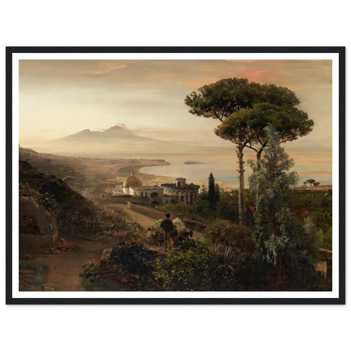 Blick auf den Vesuv (1884) Art Print | Oswald Achenbach-Quipham Collections