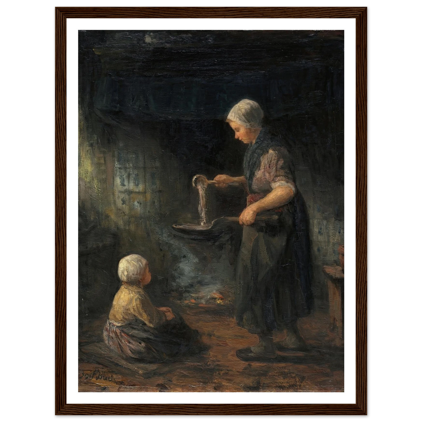 The Pancakes (c. 1875) Art Print | Jozef Israels-Quipham Collections