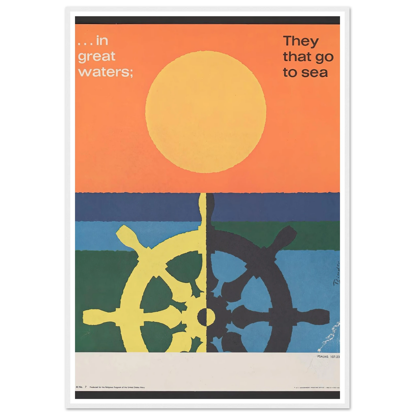 In great water; … Psalms 107_23 (1963) Art Print | Joseph Binder-Quipham Collections