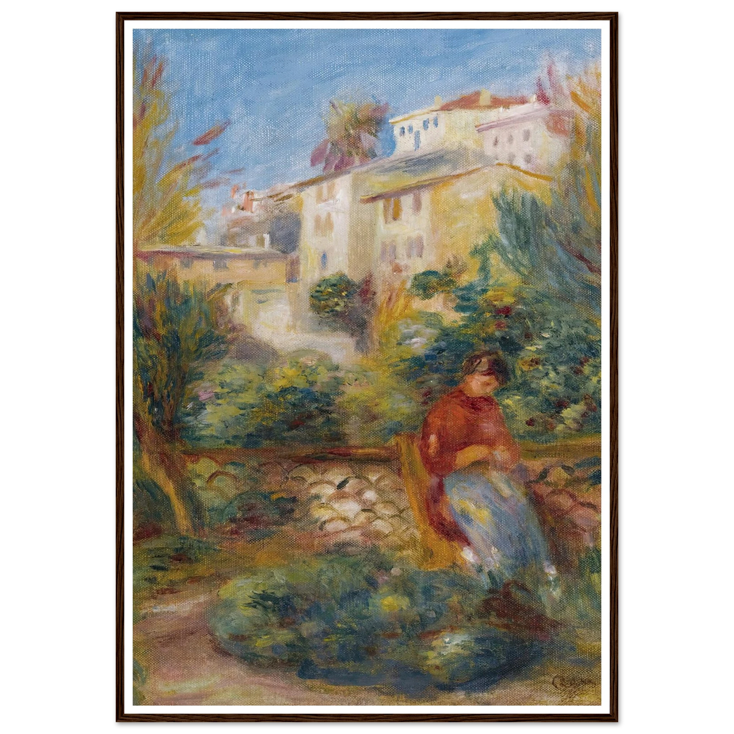 La Terrasse À Cagnes (circa 1908) Art Print | Pierre Auguste Renoir-Quipham Collections
