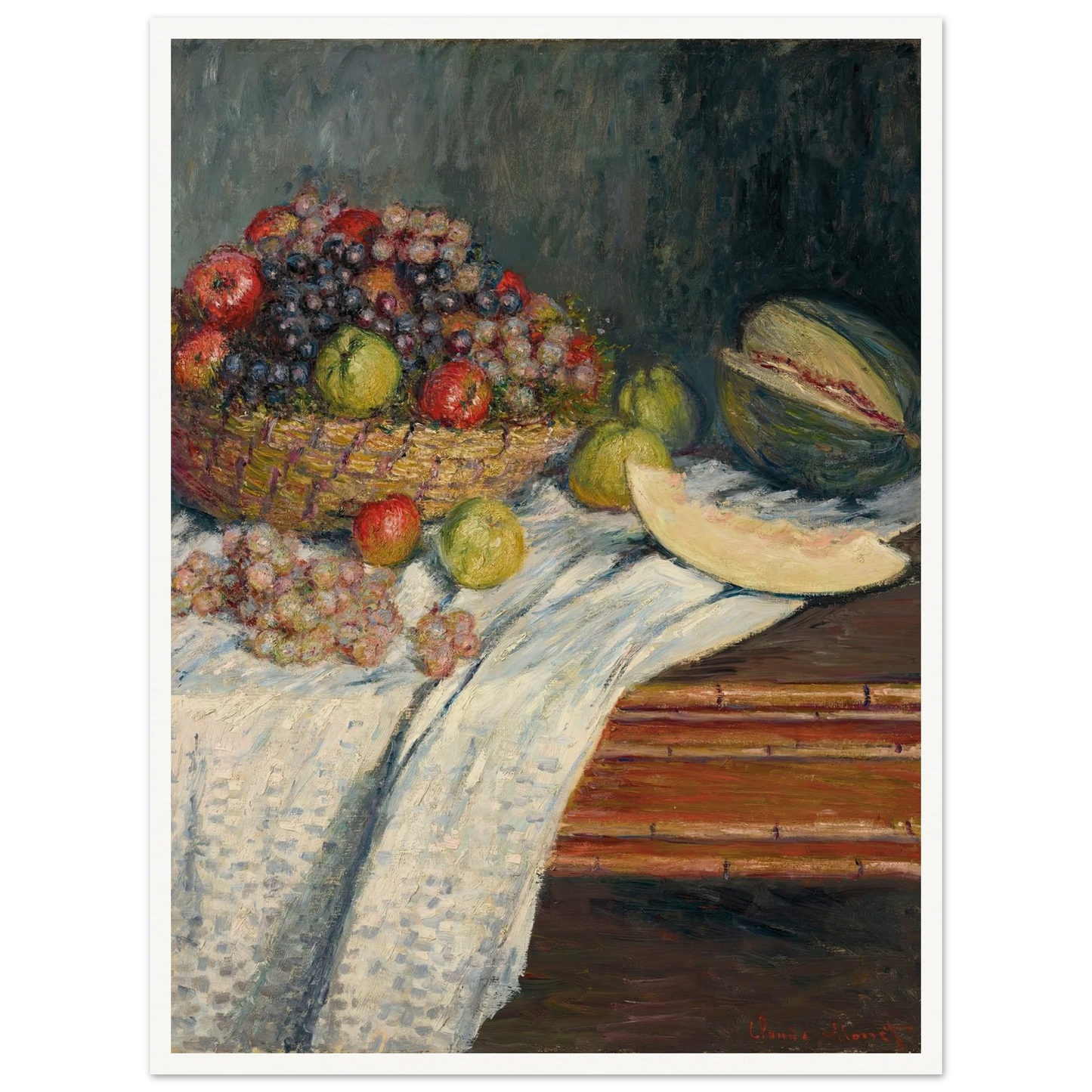 Nature morte au melon d’Espagne (1879) Art Print | Claude Monet-Quipham Collections