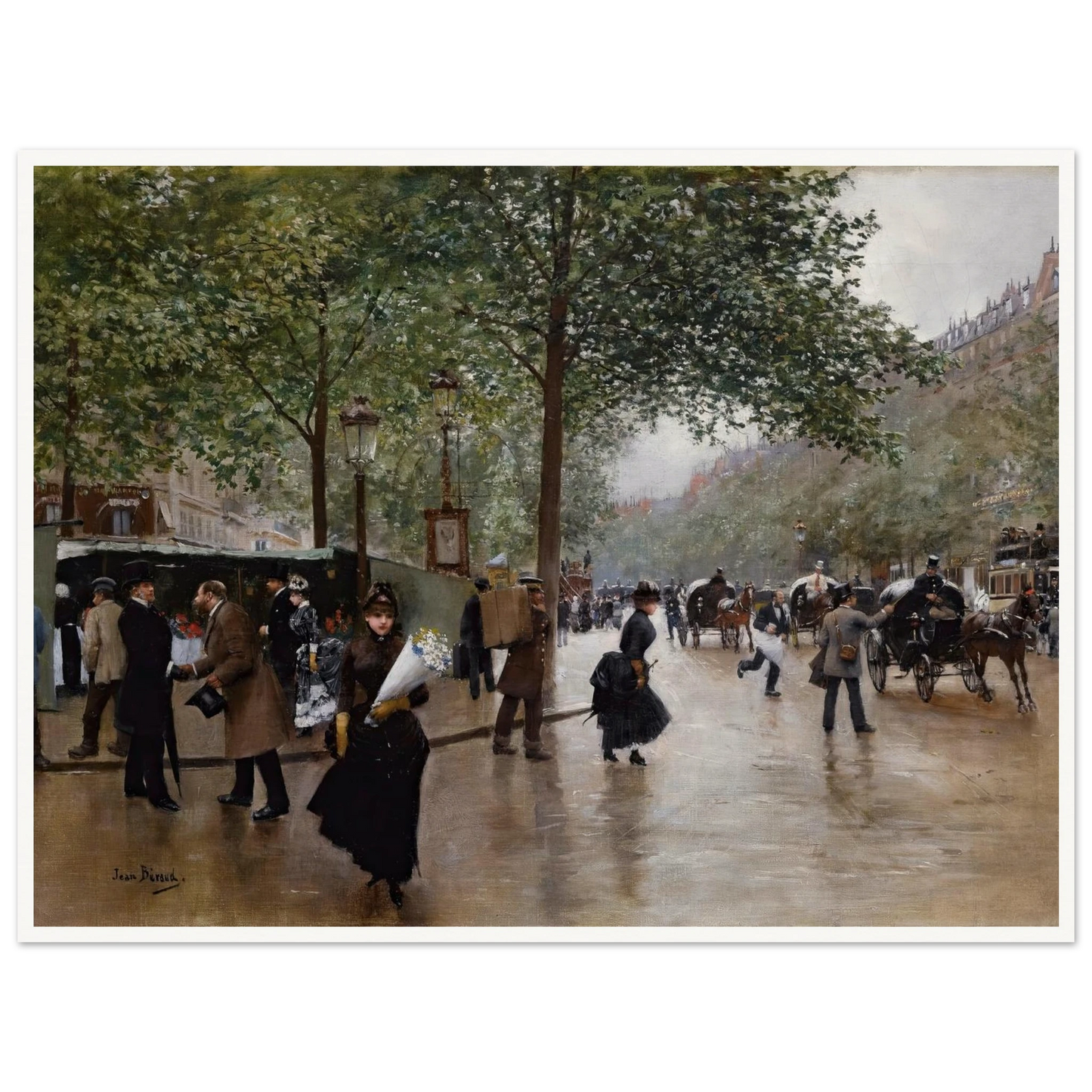 Sur Les Grands Boulevards Art Print | Jean Beraud-Quipham Collections