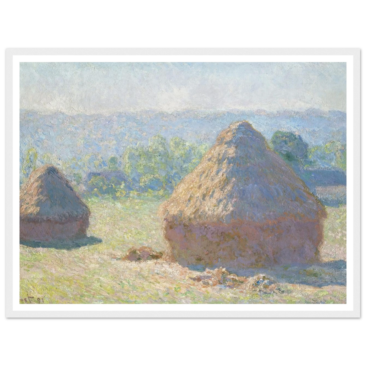 Haystacks, end of Summer (1891) Art Print | Claude Monet-Quipham Collections