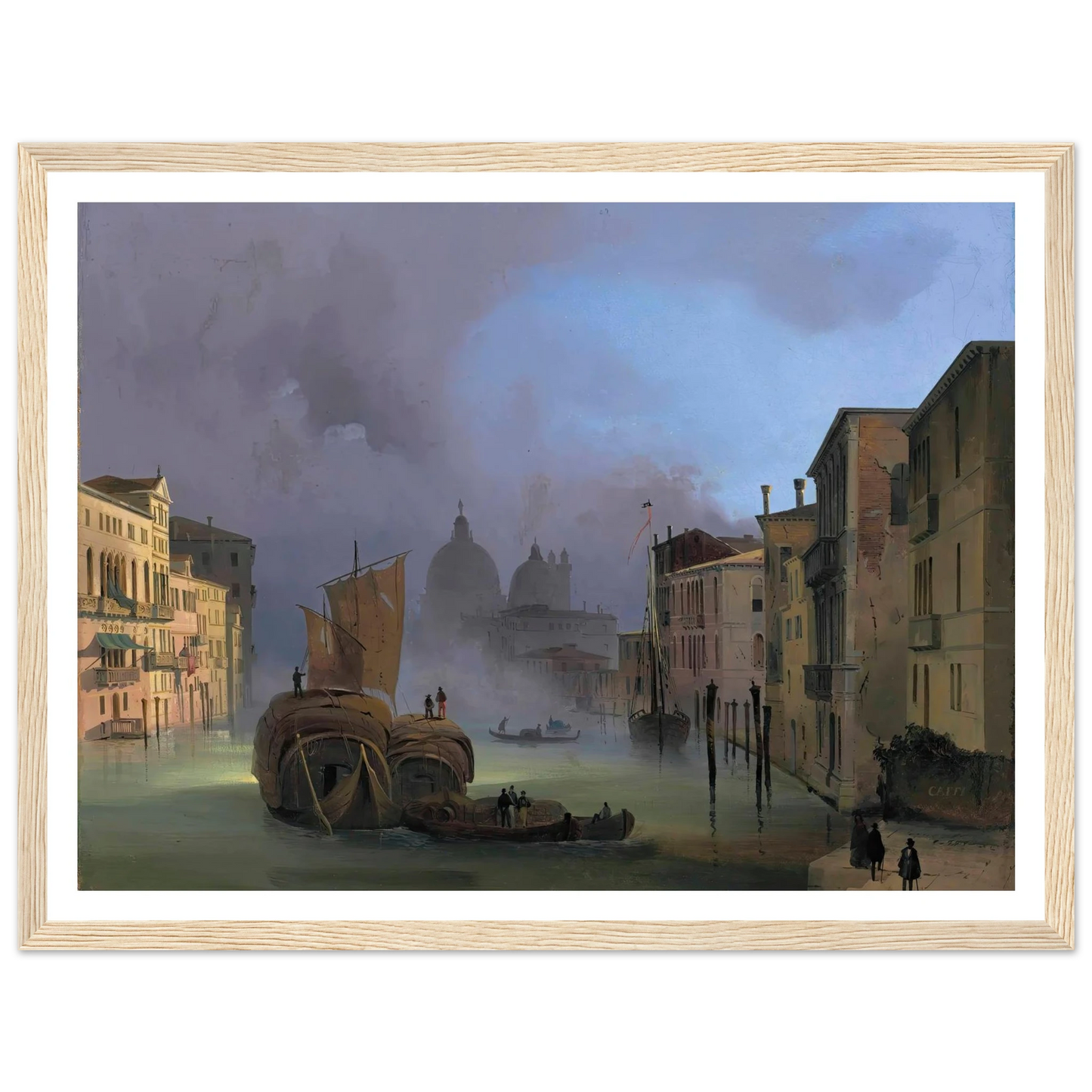 The Grand Canal, Venice, From The Ponte Dell’accademia, With Santa Maria Della Salute Art Print | Ippolito Caffi-Quipham Collections