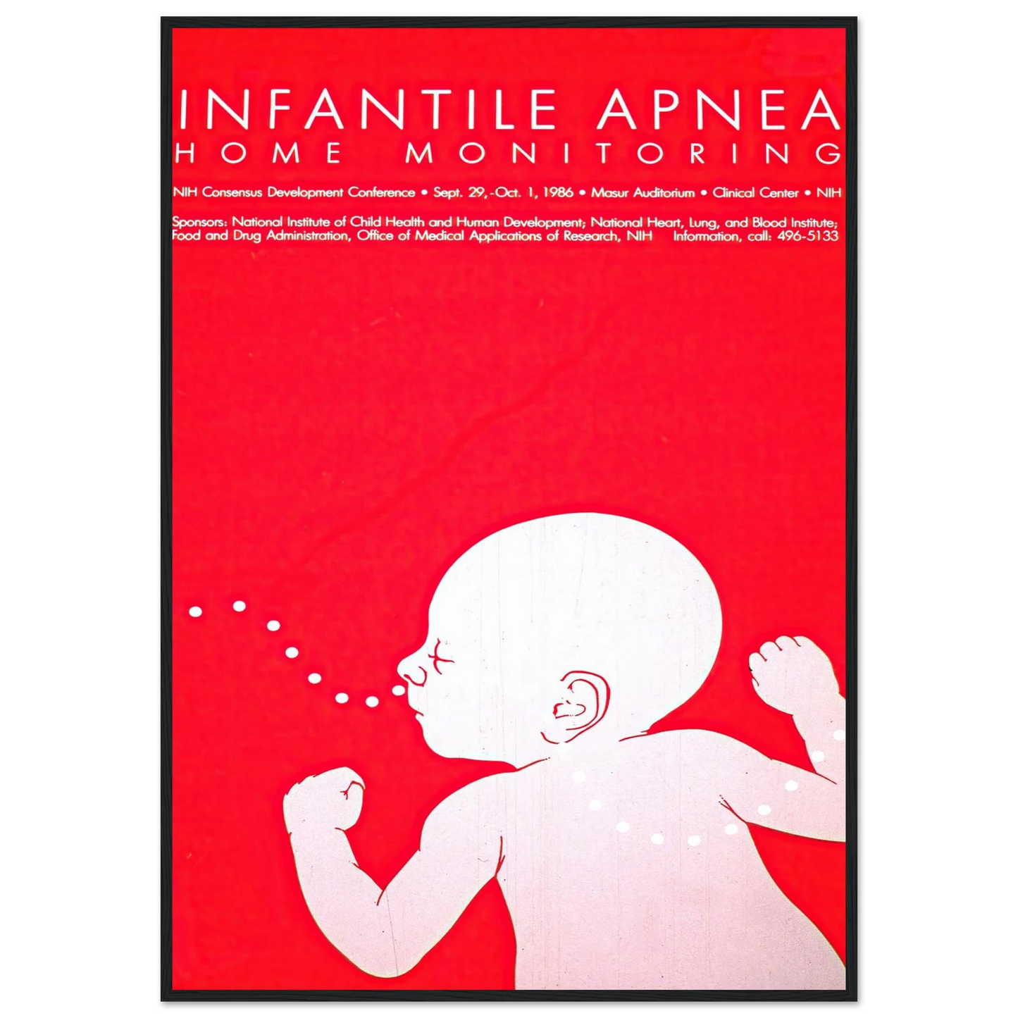 Infantile apnea home monitoring (1986) Art Print | National Institutes of Health-Quipham Collections