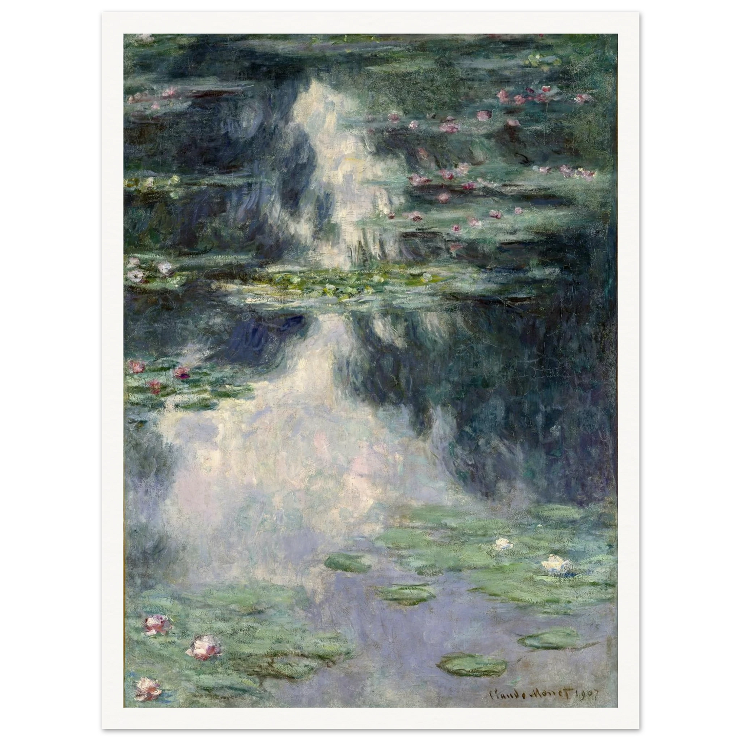 Pond with Water Lilies (1907) Art Print | Claude Monet-Quipham Collections
