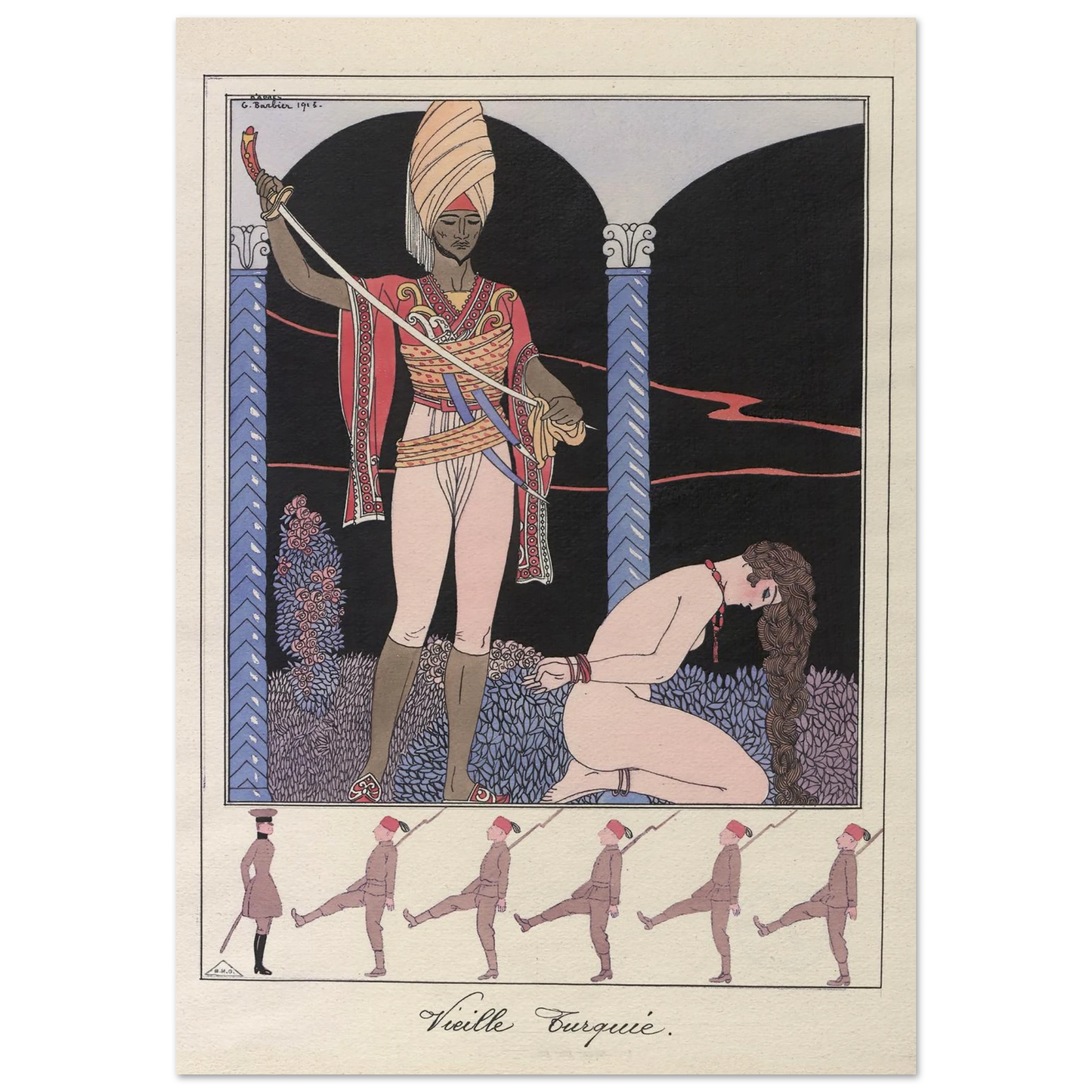 Vieille Turquie (L’exécution) (1915) Art Print | George Barbier-Quipham Collections