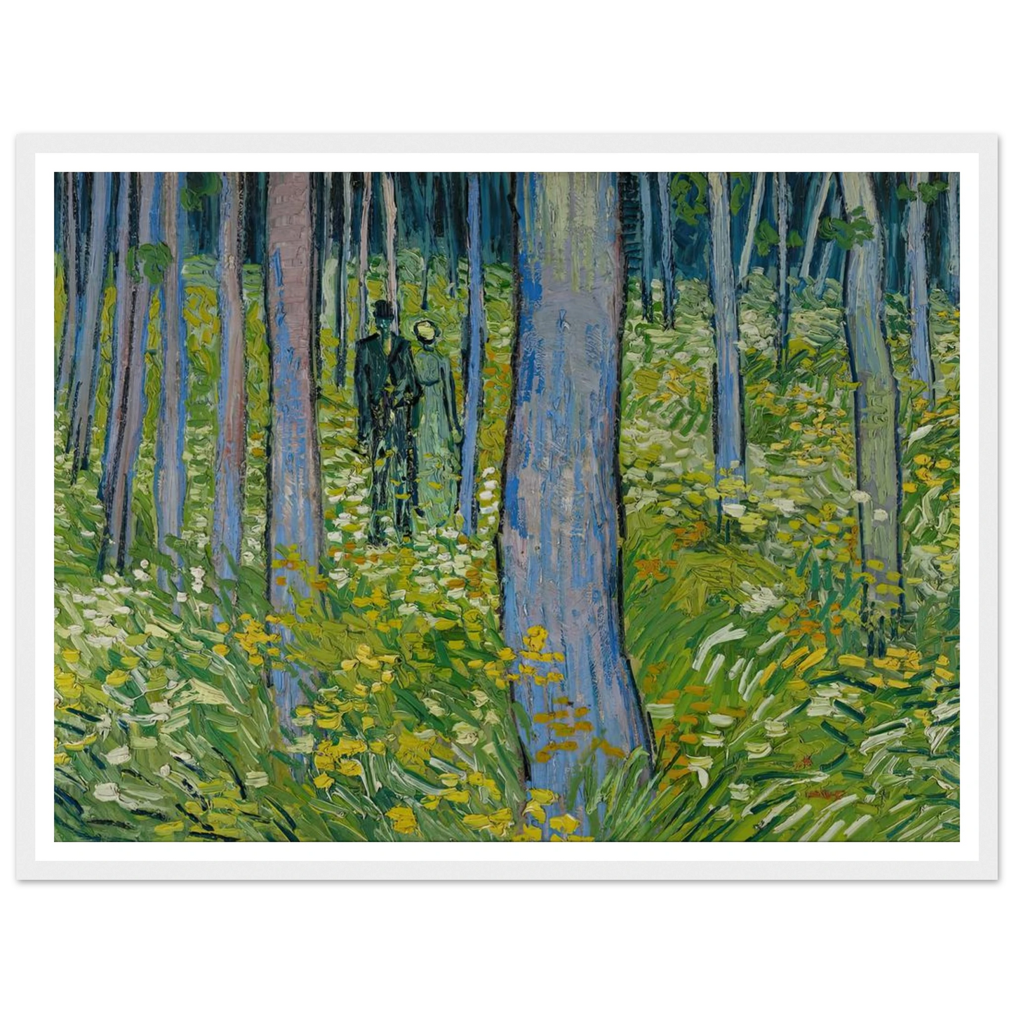 Undergrowth with two Figures (1890) Art Print | Vincent van Gogh-Quipham Collections