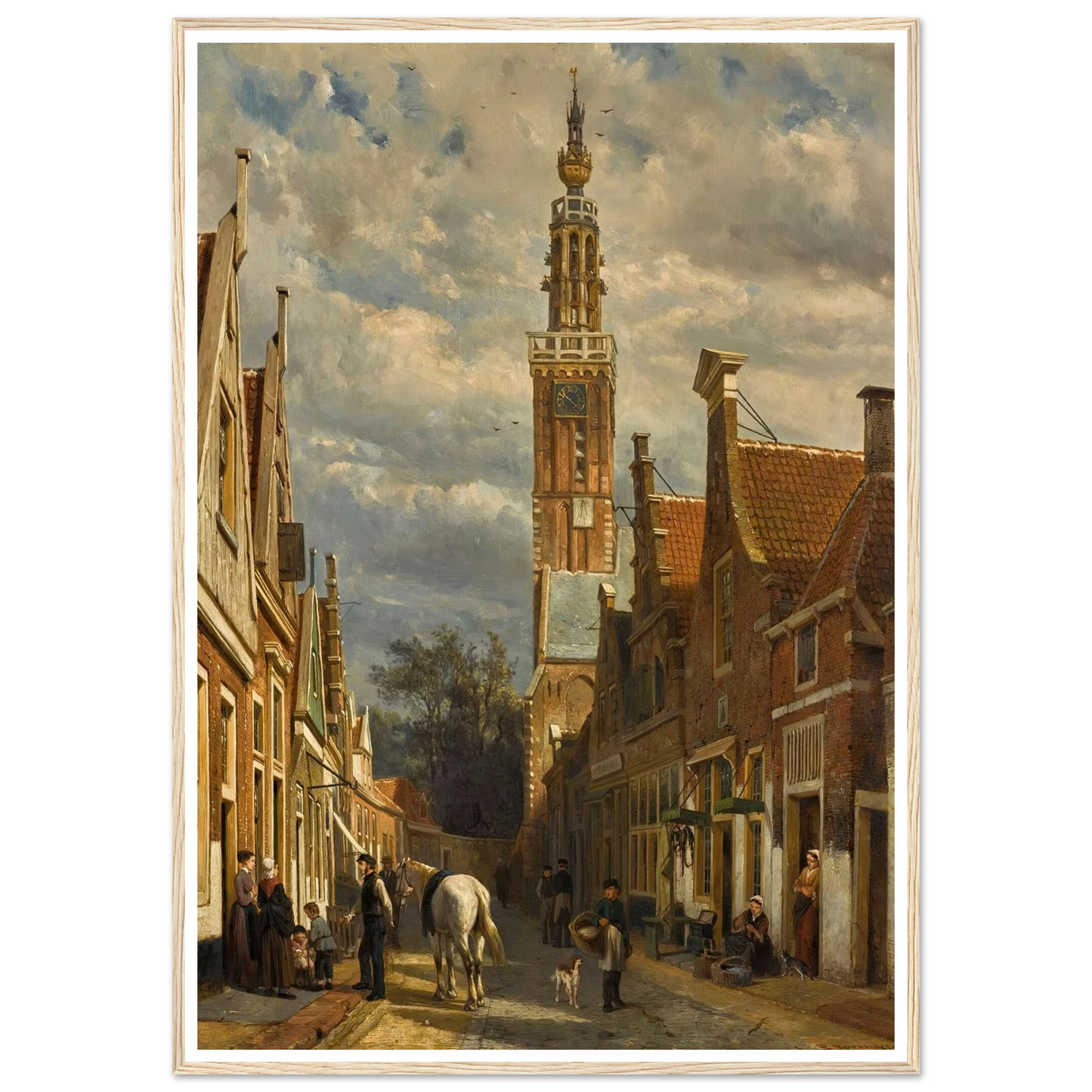 The carillon tower in Edam (1879) Art Print | Cornelis Springer-Quipham Collections