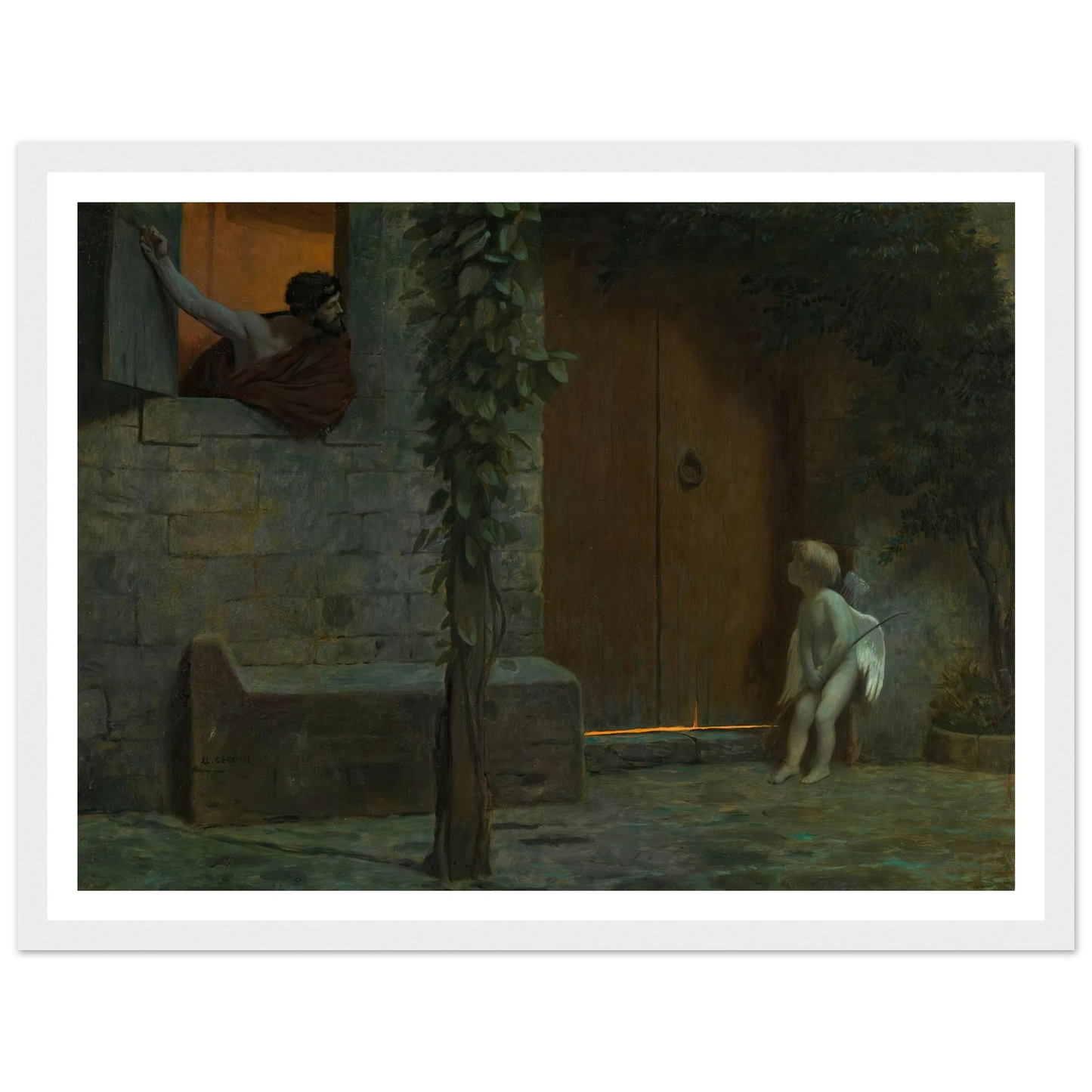 Cupid at the Door in a Rainstorm Art Print | Jean Leon Gerome-Quipham Collections