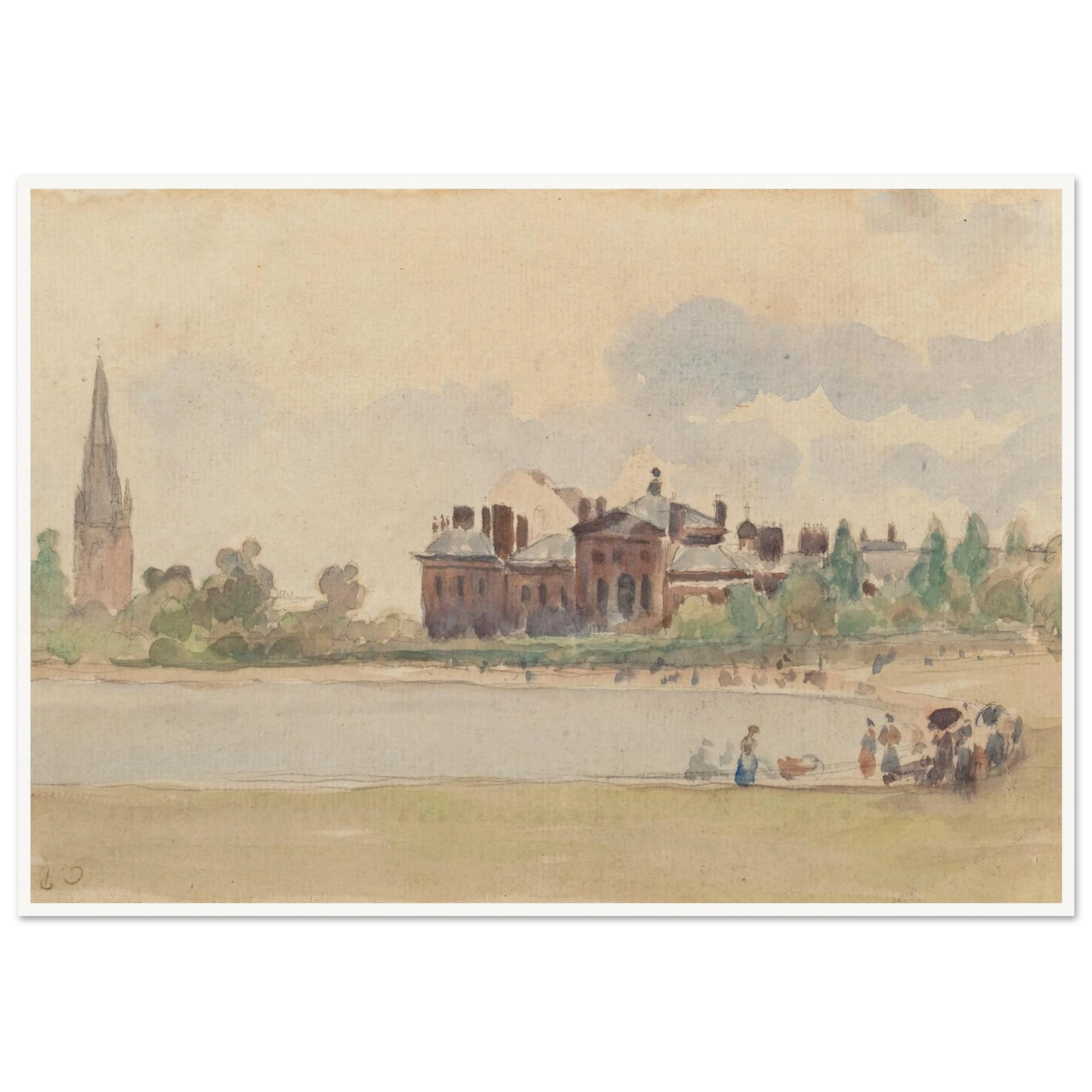 Kensington Gardens, London (1890) Art Print | Camille Pissarro-Quipham Collections
