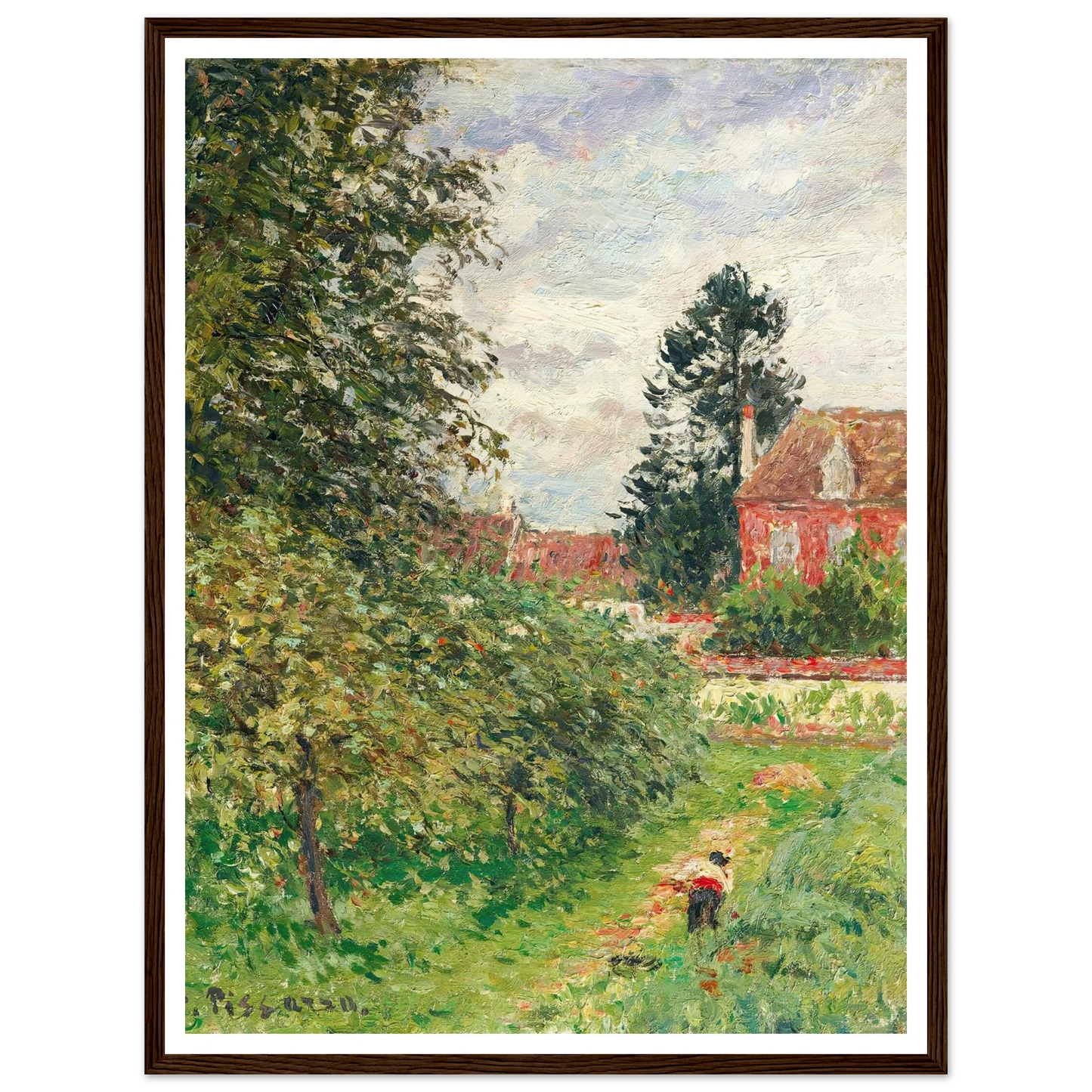 La Maison Des Anglais, Éragny (circa 1902) Art Print | Camille Pissarro-Quipham Collections