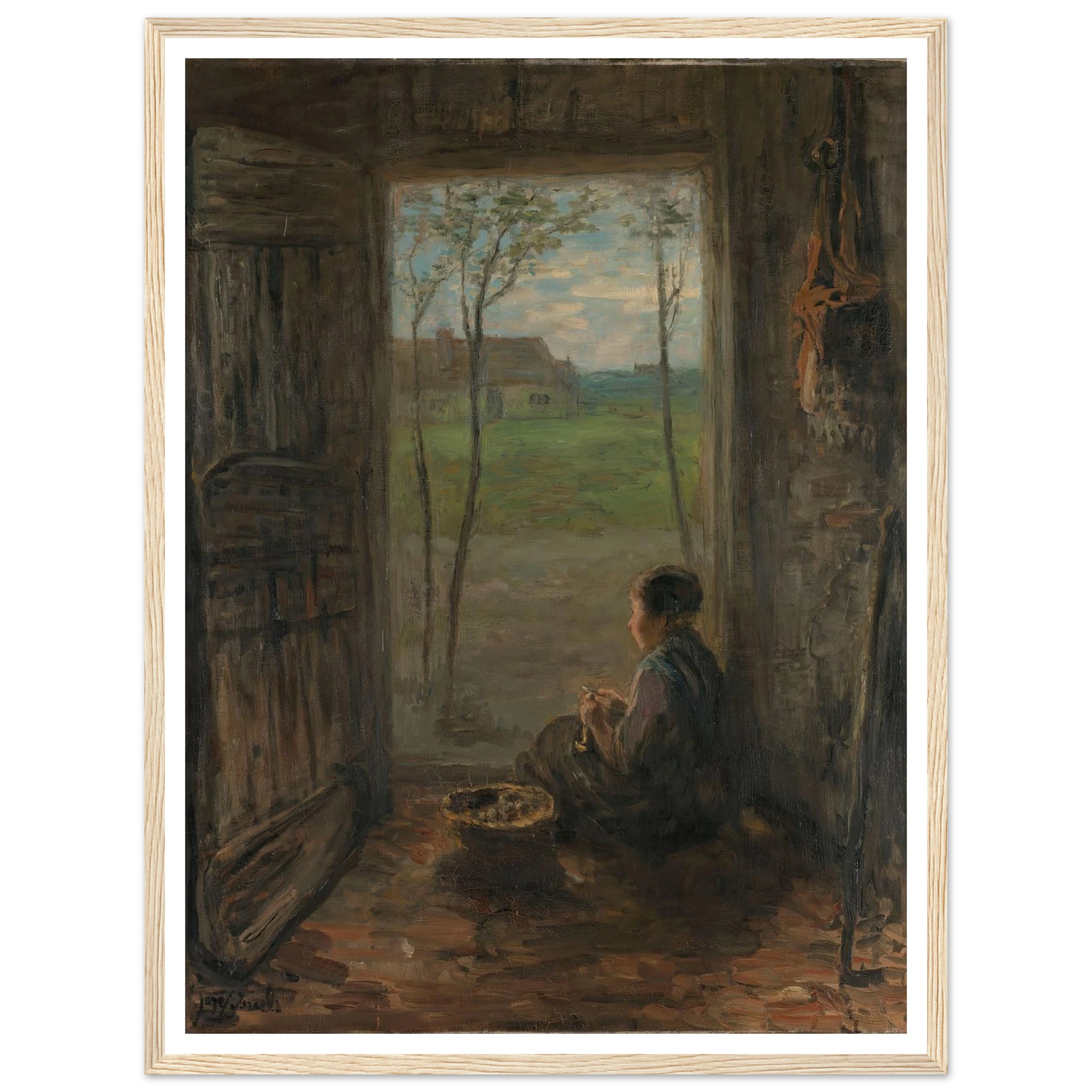 A Laren Scene (1905) Art Print | Jozef Israels-Quipham Collections