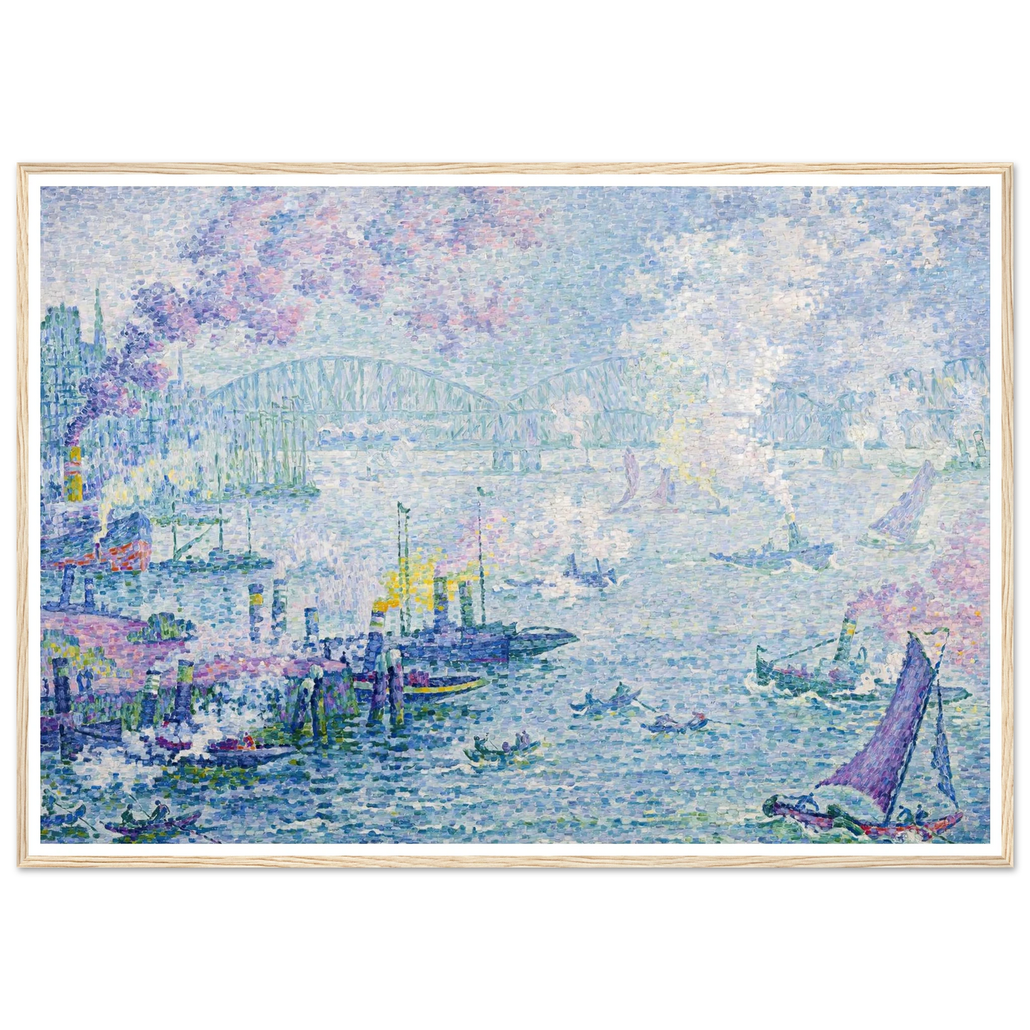 The Port of Rotterdam (1907) Art Print | Paul Signac-Quipham Collections