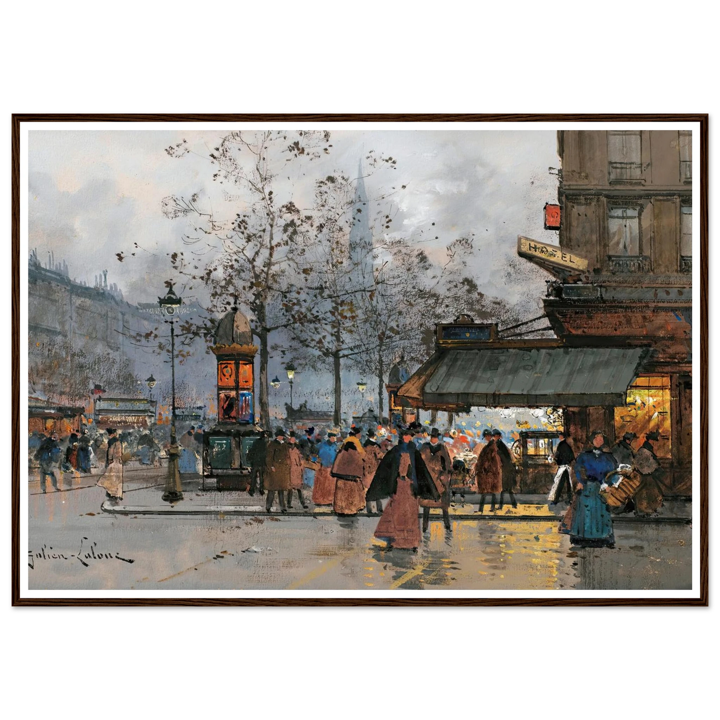 Boulevard Animé À Paris Art Print | Eugene Galien Laloue-Quipham Collections
