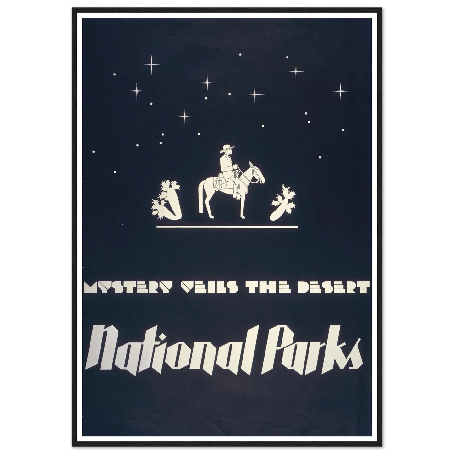 Mystery veils the desert – National parks (1930) Art Print | Dorothy Waugh-Quipham Collections