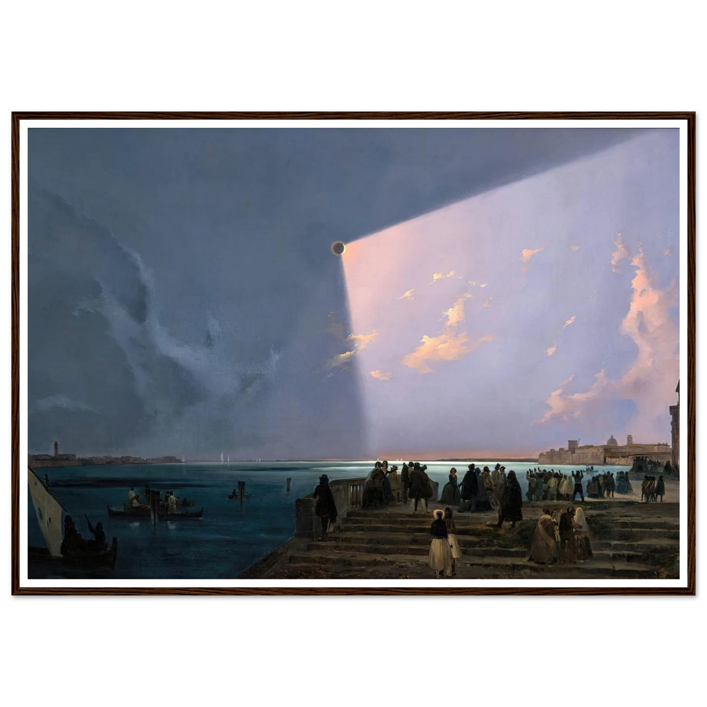 The Eclipse of the Sun in Venice, July 6, 1842 (1800s) Art Print | Ippolito Caffi-Quipham Collections