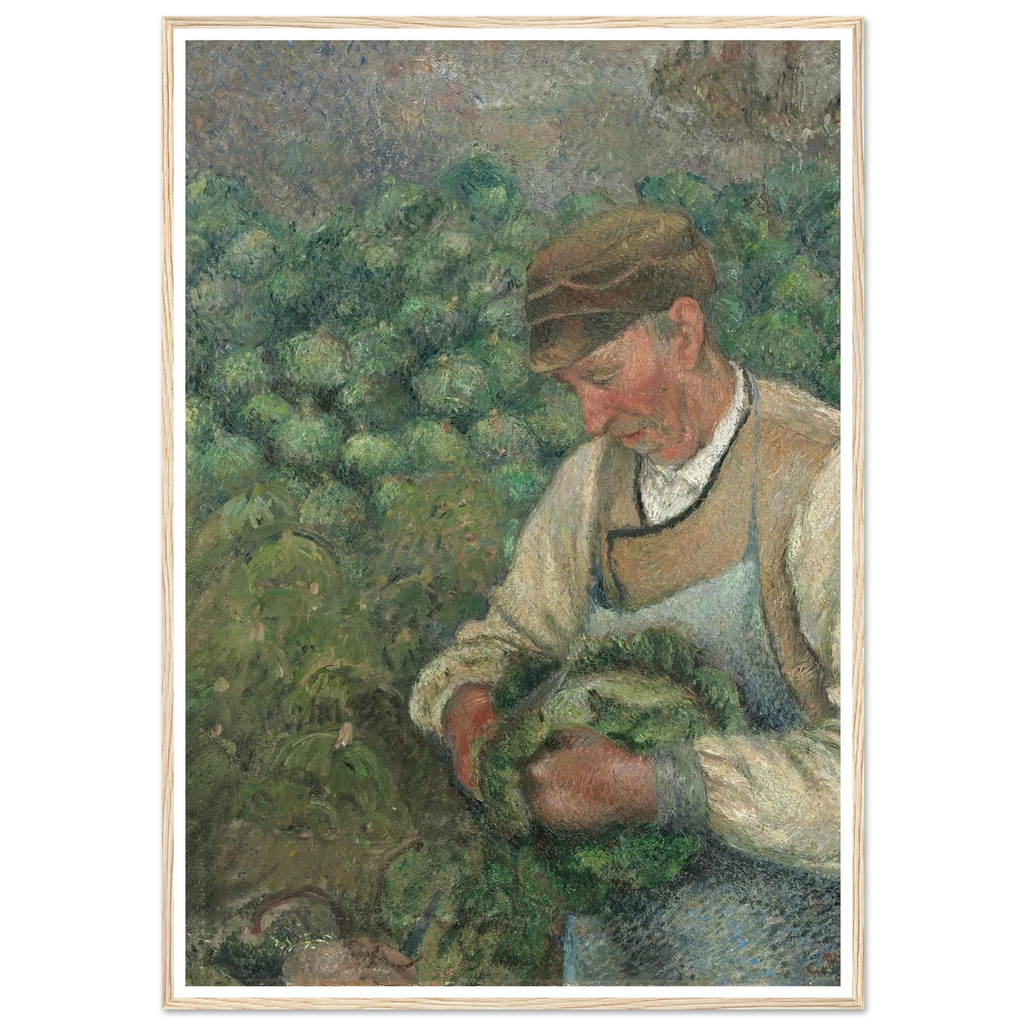The Gardener – Old Peasant with Cabbage (1883-1895) Art Print | Camille Pissarro-Quipham Collections