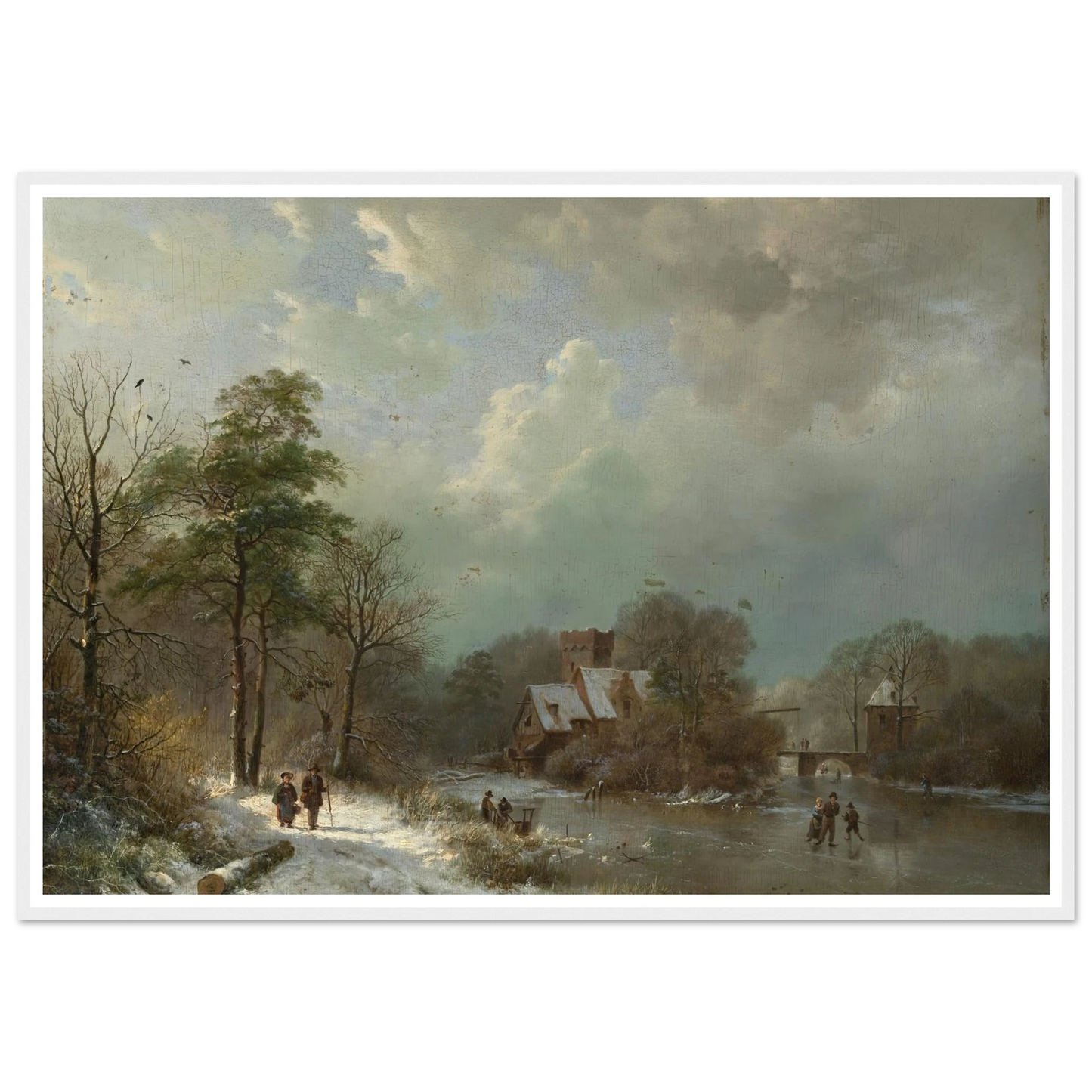 Winter Landscape, Holland (1833) Art Print | Barend Cornelis Koekkoek-Quipham Collections