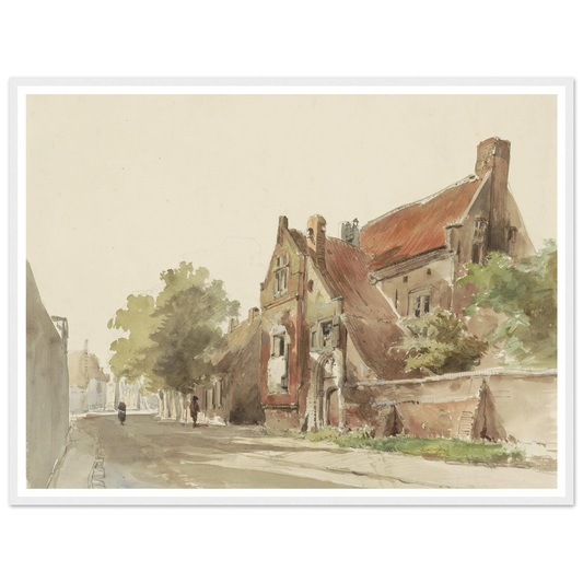 Het oude gasthuis te Hasselt (1861) Art Print | Cornelis Springer-Quipham Collections