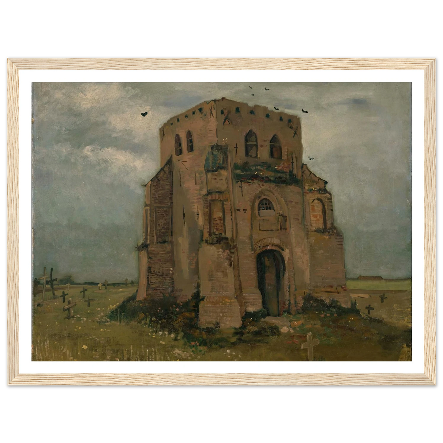 The old church tower at Nuenen (`The peasants’ churchyard’) (1885) Art Print | Vincent van Gogh-Quipham Collections