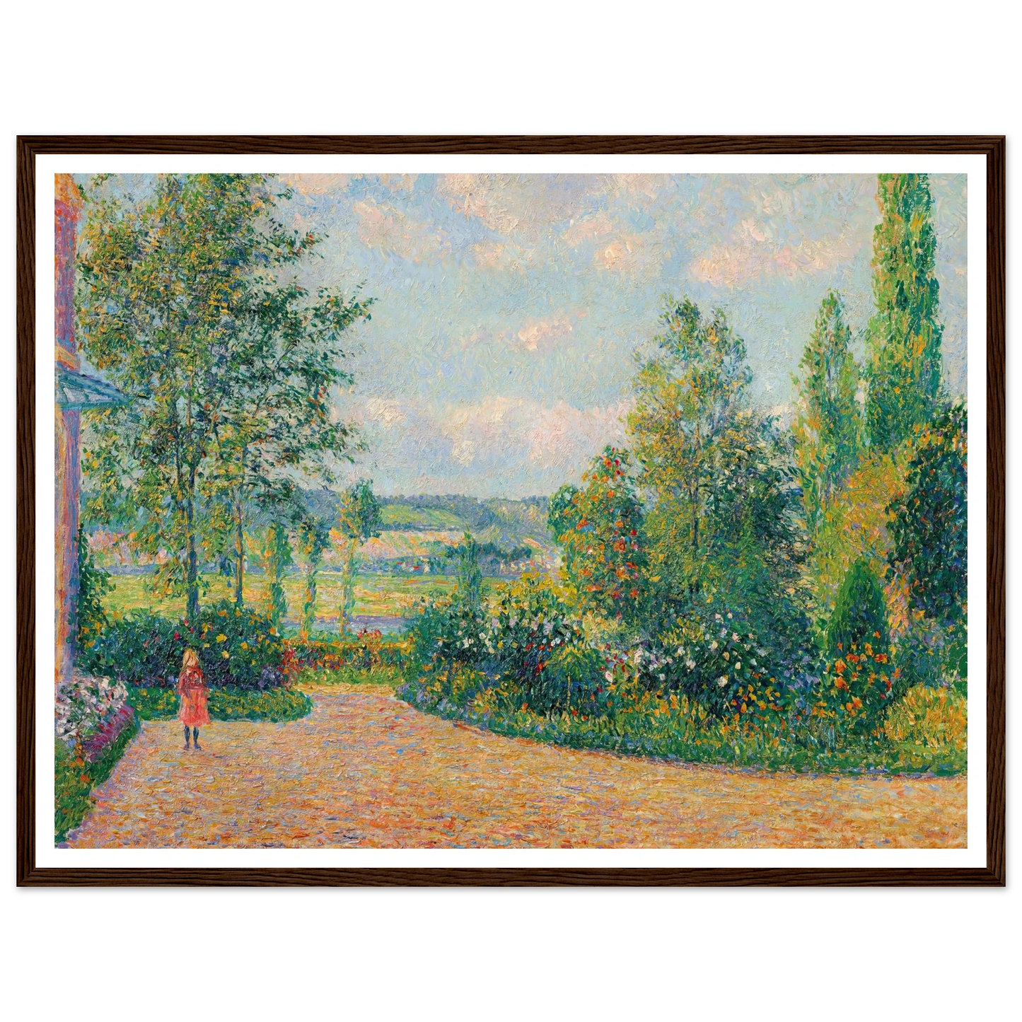 Le Jardin d’Octave Mirbeau, la terrasse, Les Damps (1892) Art Print | Camille Pissarro-Quipham Collections