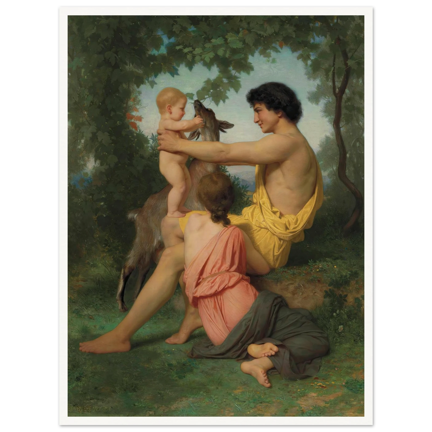Idylle; famille antique Art Print | William Bouguereau-Quipham Collections