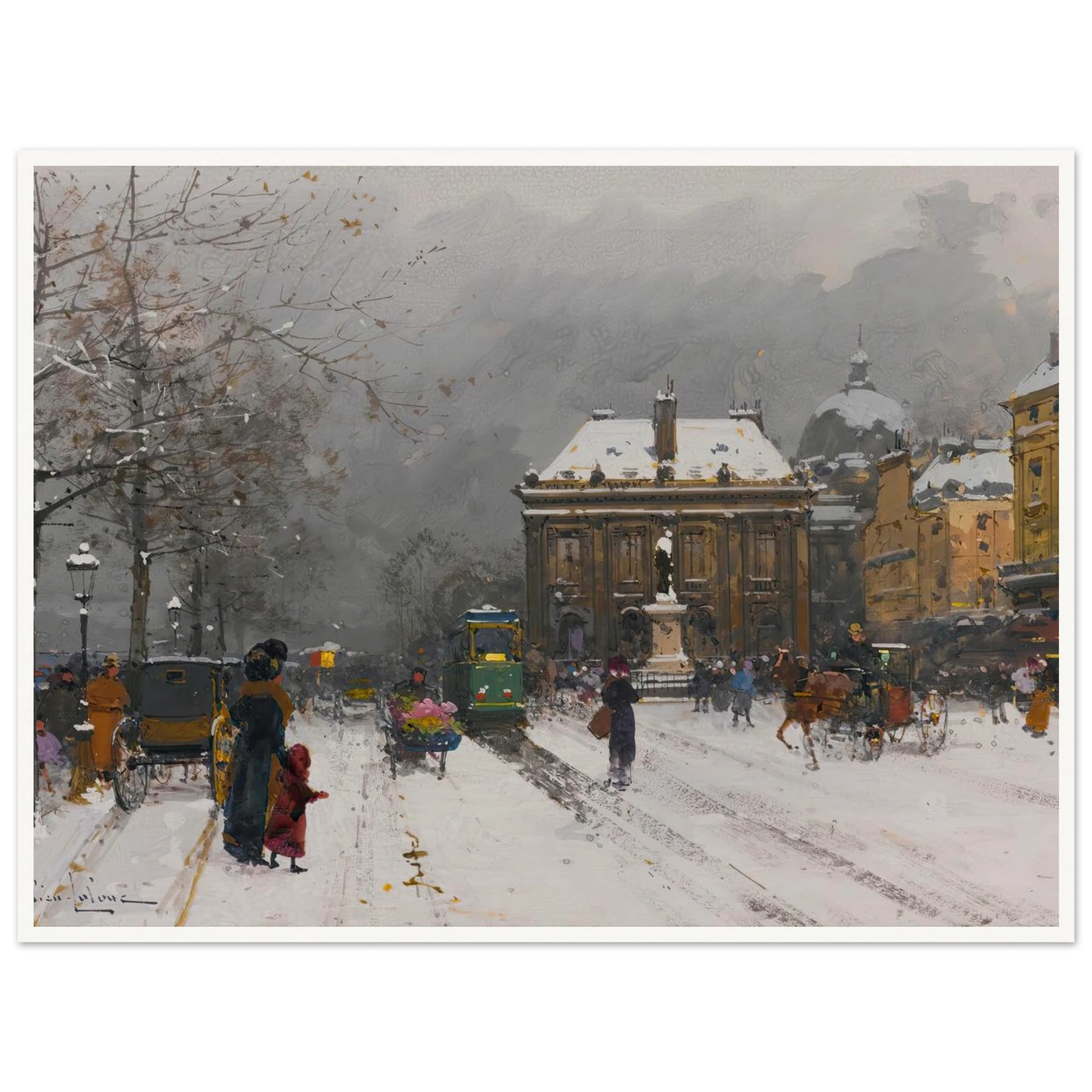 L’institut (Temps Mauvais) Art Print | Eugene Galien Laloue-Quipham Collections