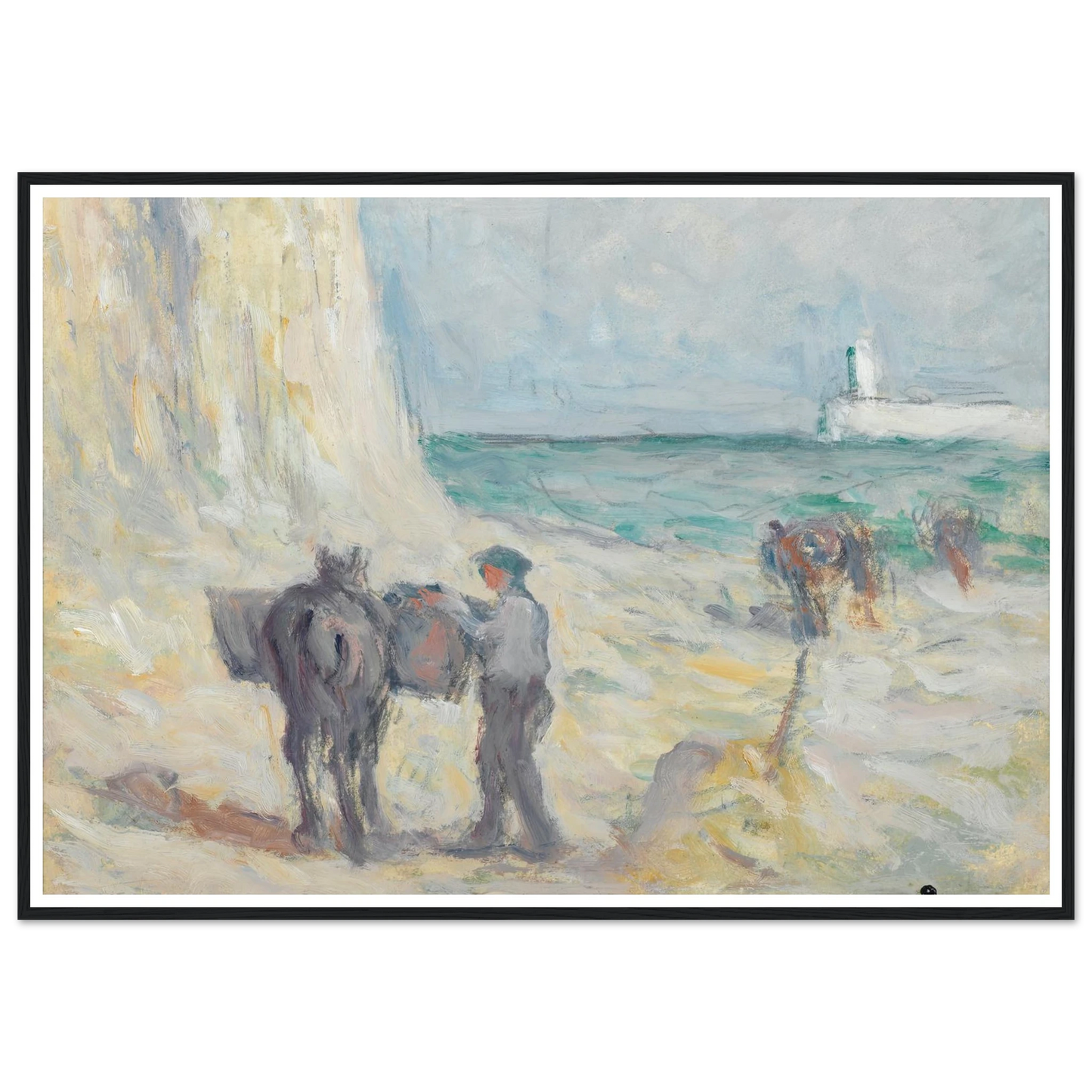 Le Tréport, le Ramassaage du Varech (1935) Art Print | Maximilien Luce-Quipham Collections
