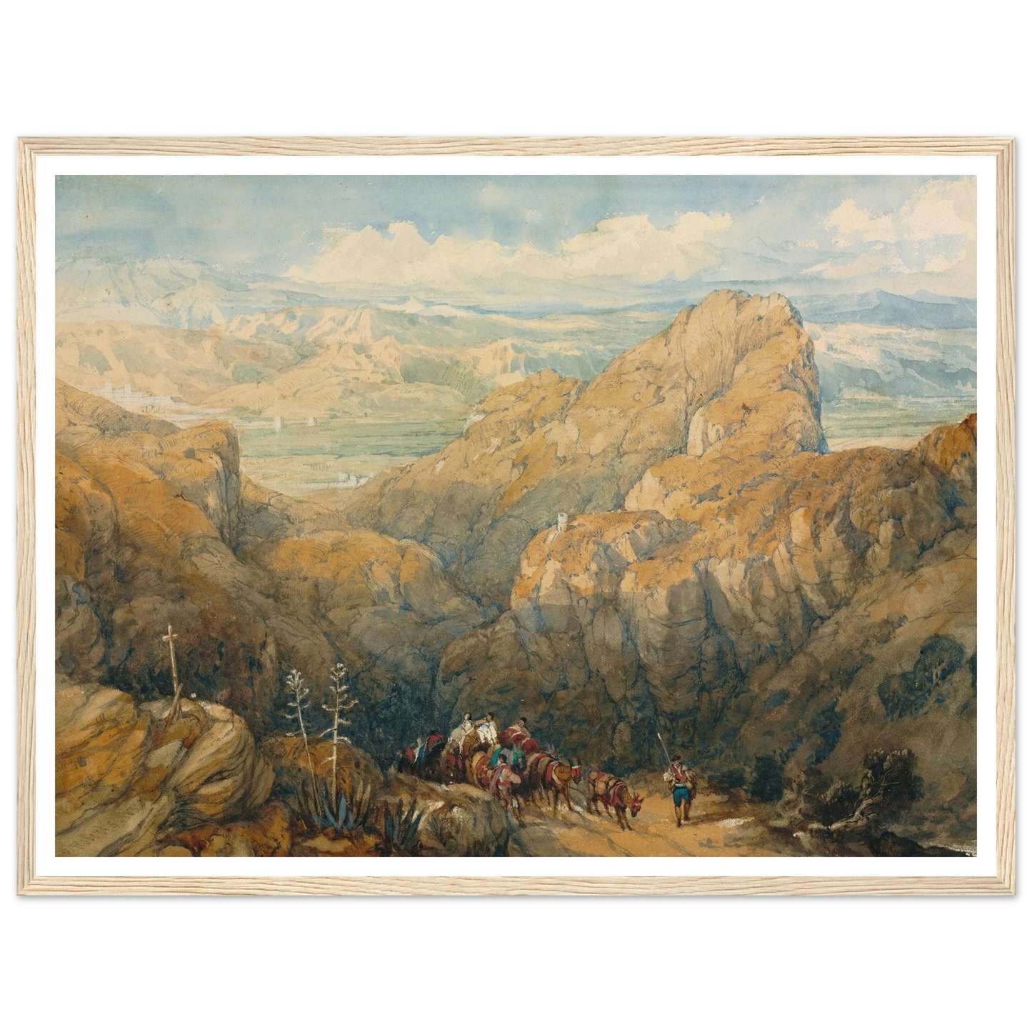 Descent into the Plain of Granada (1834) Art Print | David Roberts-Quipham Collections