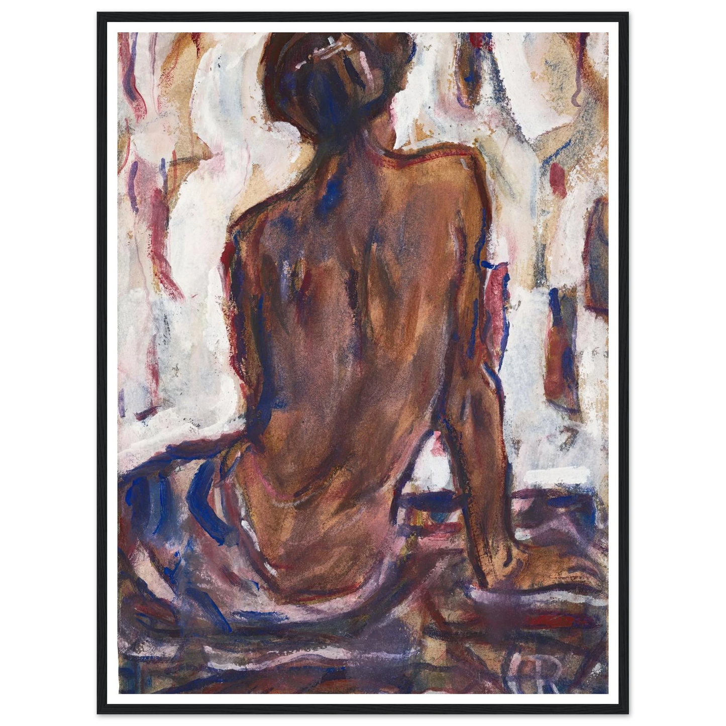 Female nude, seen from behind. Art Print | Christian Rohlfs-Quipham Collections