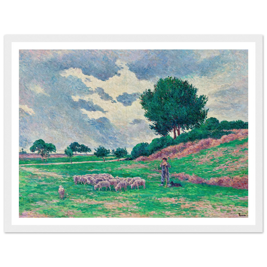 Méréville, le troupeau de moutons (1902-1903) Art Print | Maximilien Luce-Quipham Collections