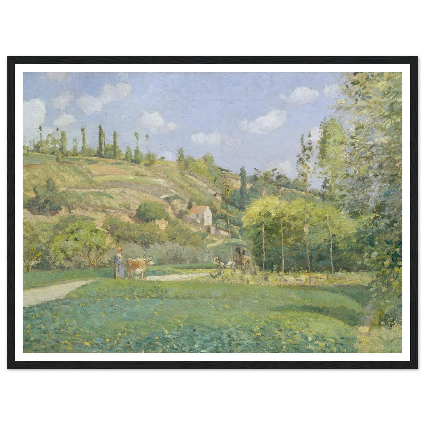 A Cowherd at Valhermeil, Auvers-sur-Oise (1874) Art Print | Camille Pissarro-Quipham Collections