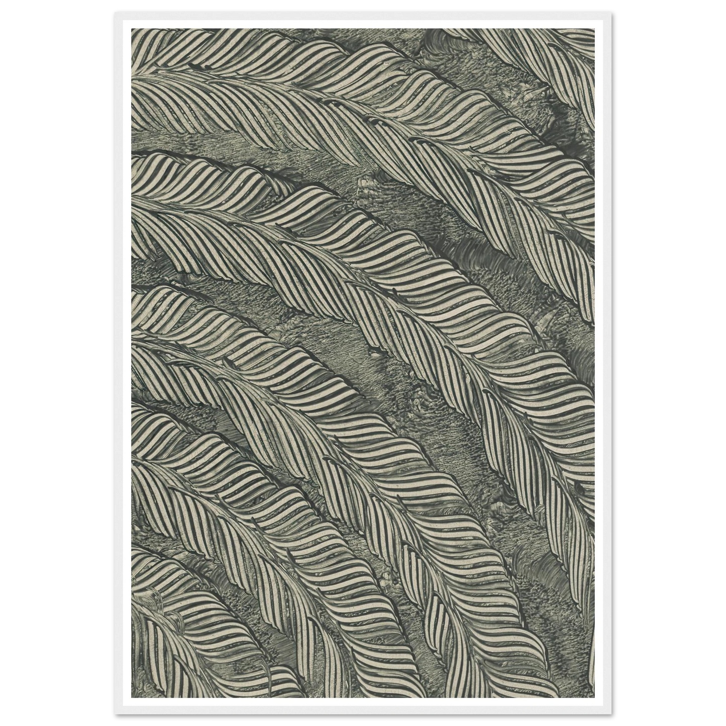 Kleisterpapier mit Verdrängungsdekor (Federn) (1890) Art Print | Anker Kyster-Quipham Collections