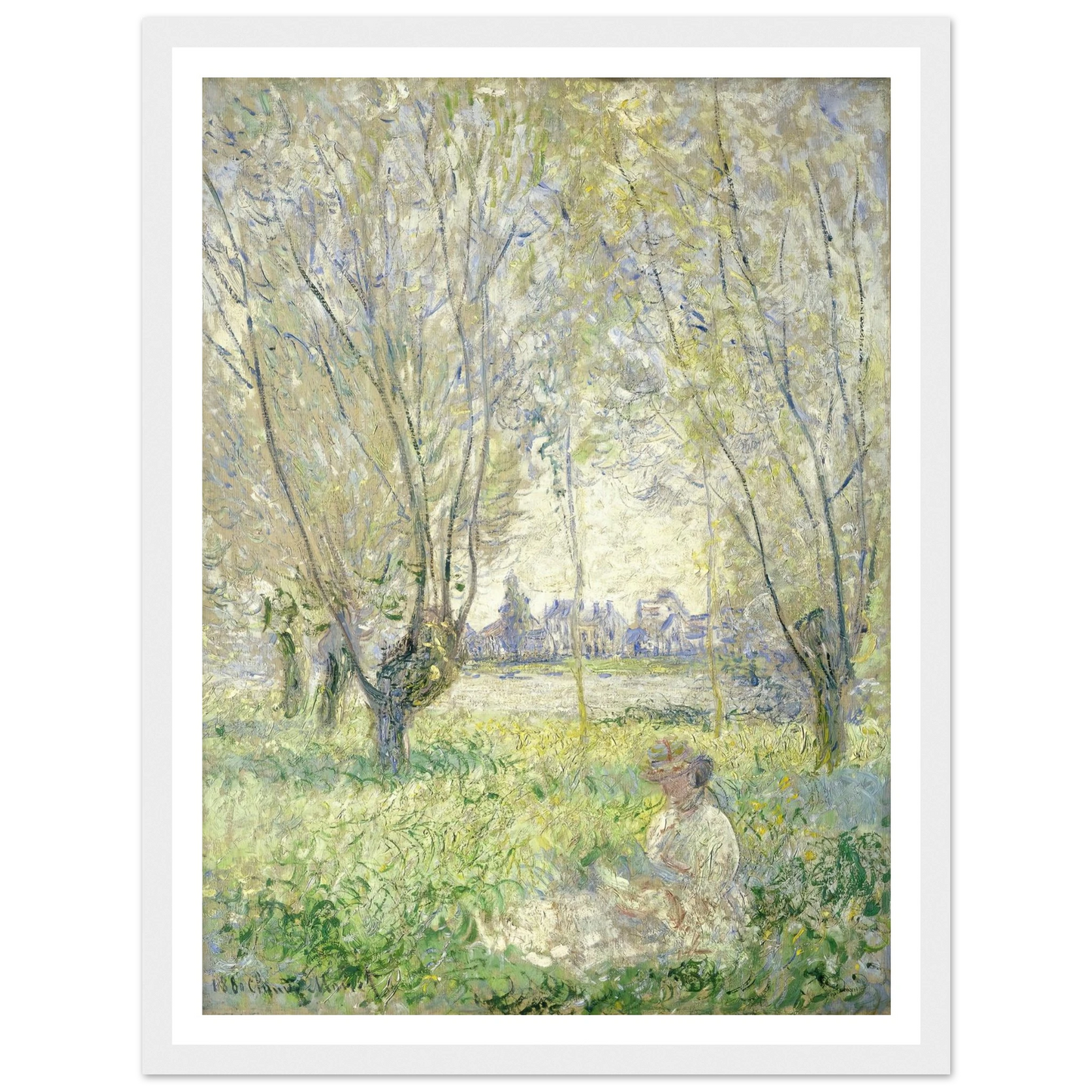 Woman Seated under the Willows (1880) Art Print | Claude Monet-Quipham Collections