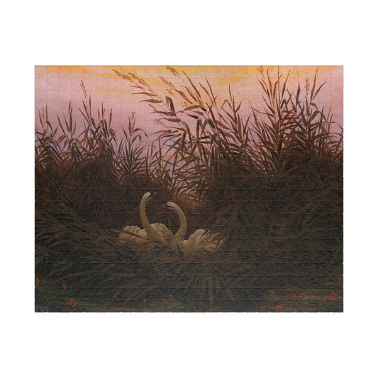 Schwane im Schilf beim ersten Morgenrot Puzzle | Caspar David Friedrich-Quipham Collections